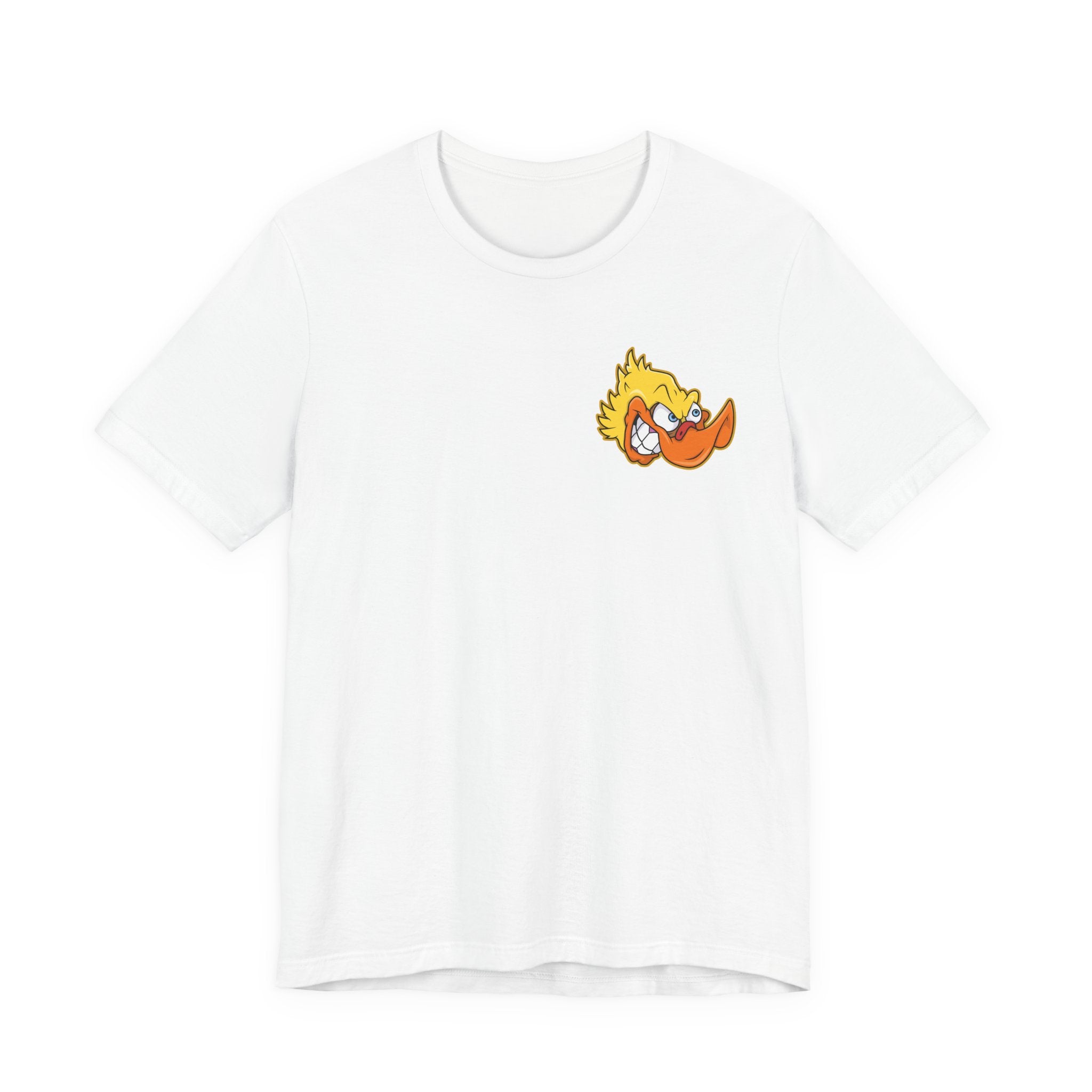 Duck Graphic Tee — Playful Retro Duck Cartoon Short Sleeve Shirt