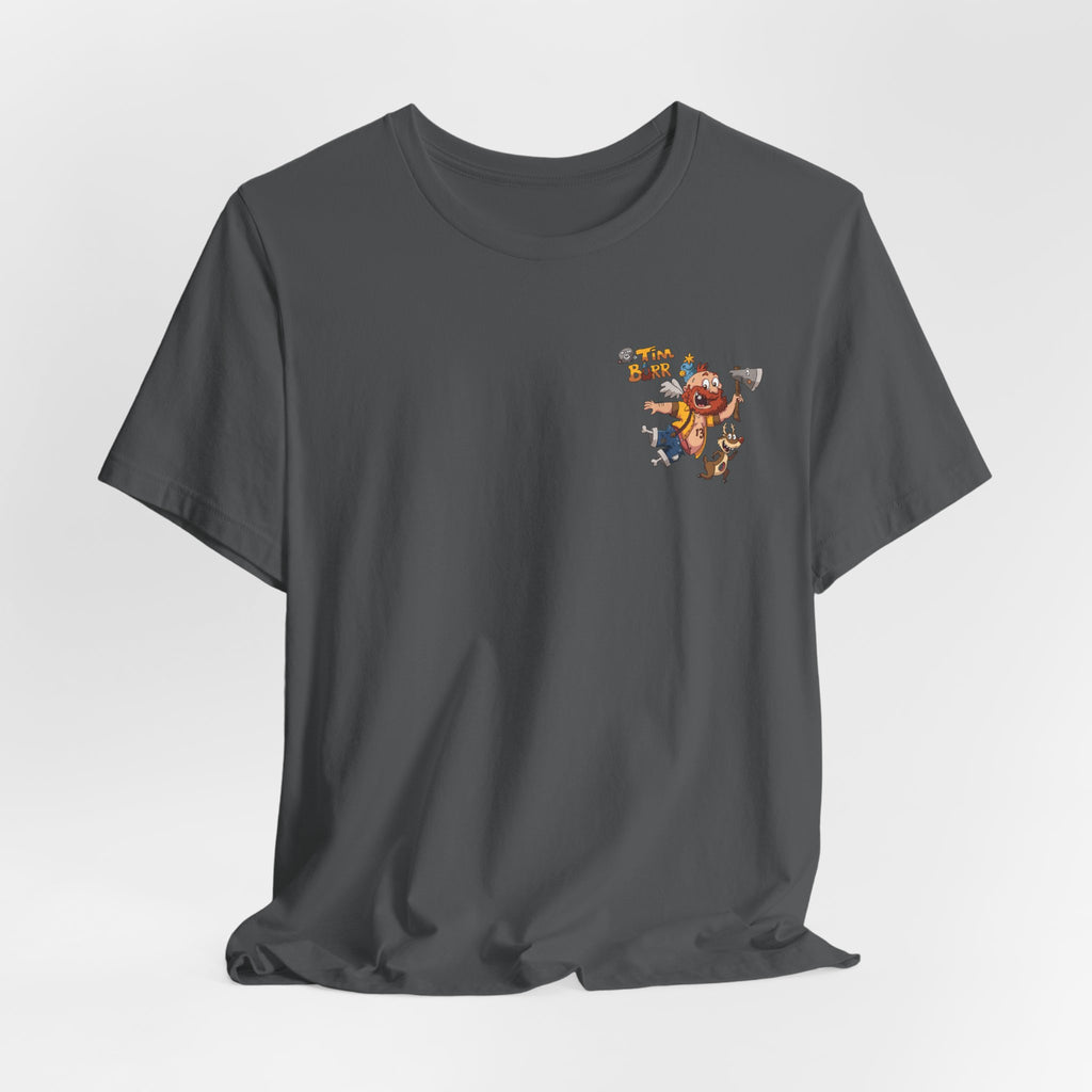 Tim Burr Graphic Tee – Lumberjack Cartoon T‑Shirt