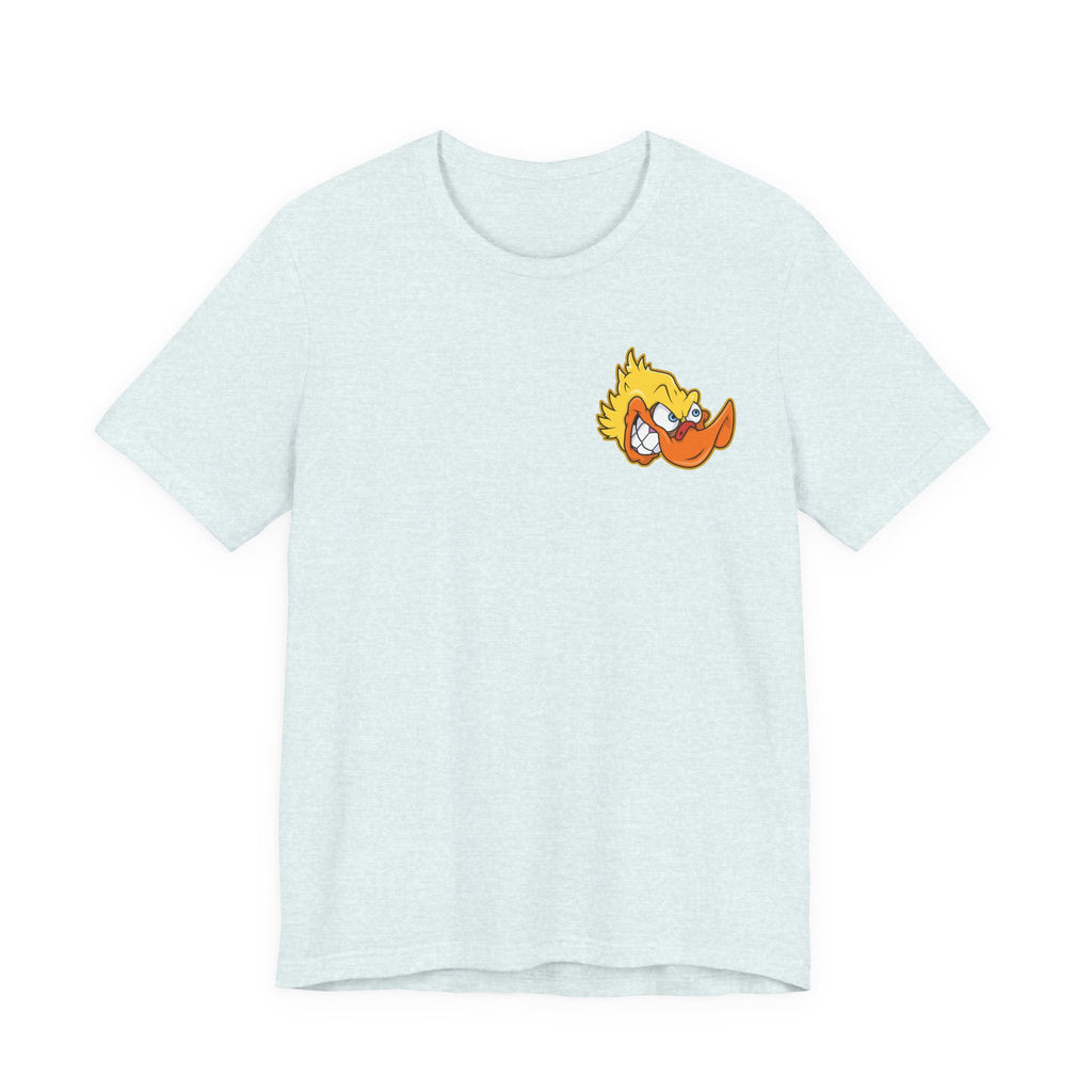 Duck Graphic Tee — Playful Retro Duck Cartoon Short Sleeve Shirt