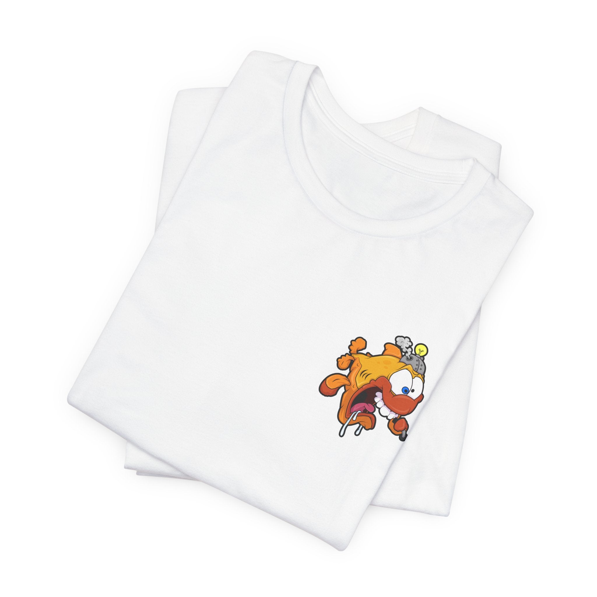 Jellyfish Attack Graphic Tee — Fun Cartoon Surfing Fish Shirt