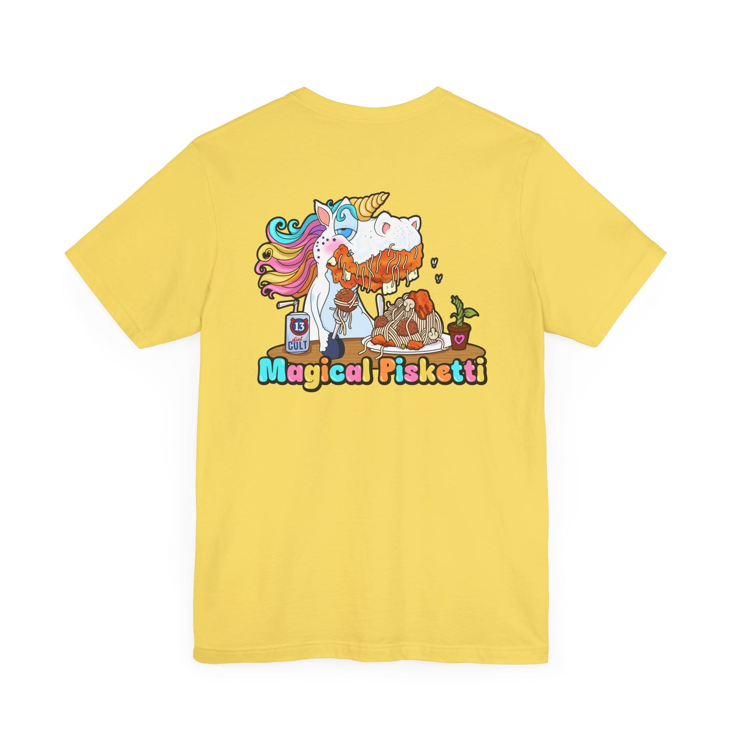 Magical Pisketti Unicorn Unisex Tee - Fun & Whimsical Short Sleeve T-Shirt