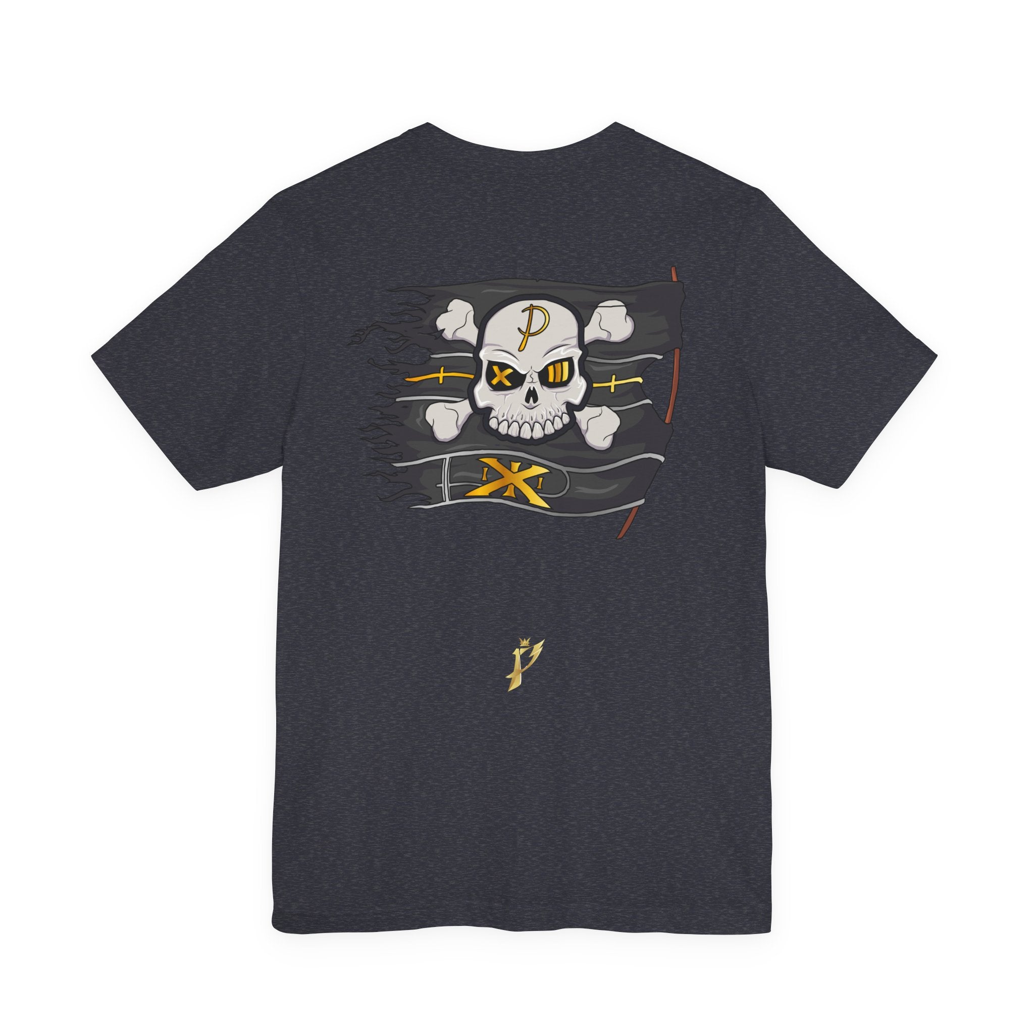 Pirate Skull Flag Tee — Distressed Jolly Roger Graphic T-Shirt