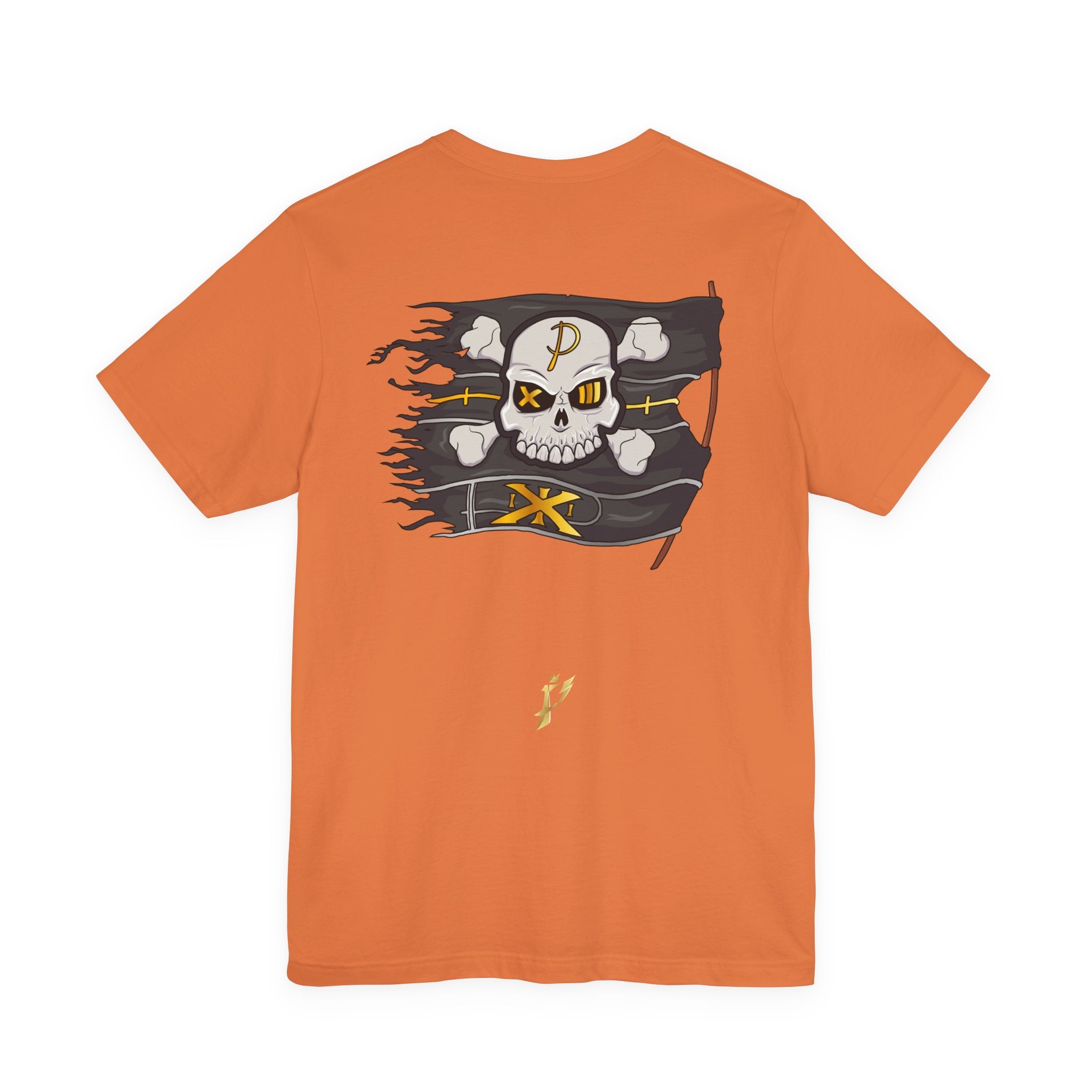 Pirate Skull Flag Tee — Distressed Jolly Roger Graphic T-Shirt