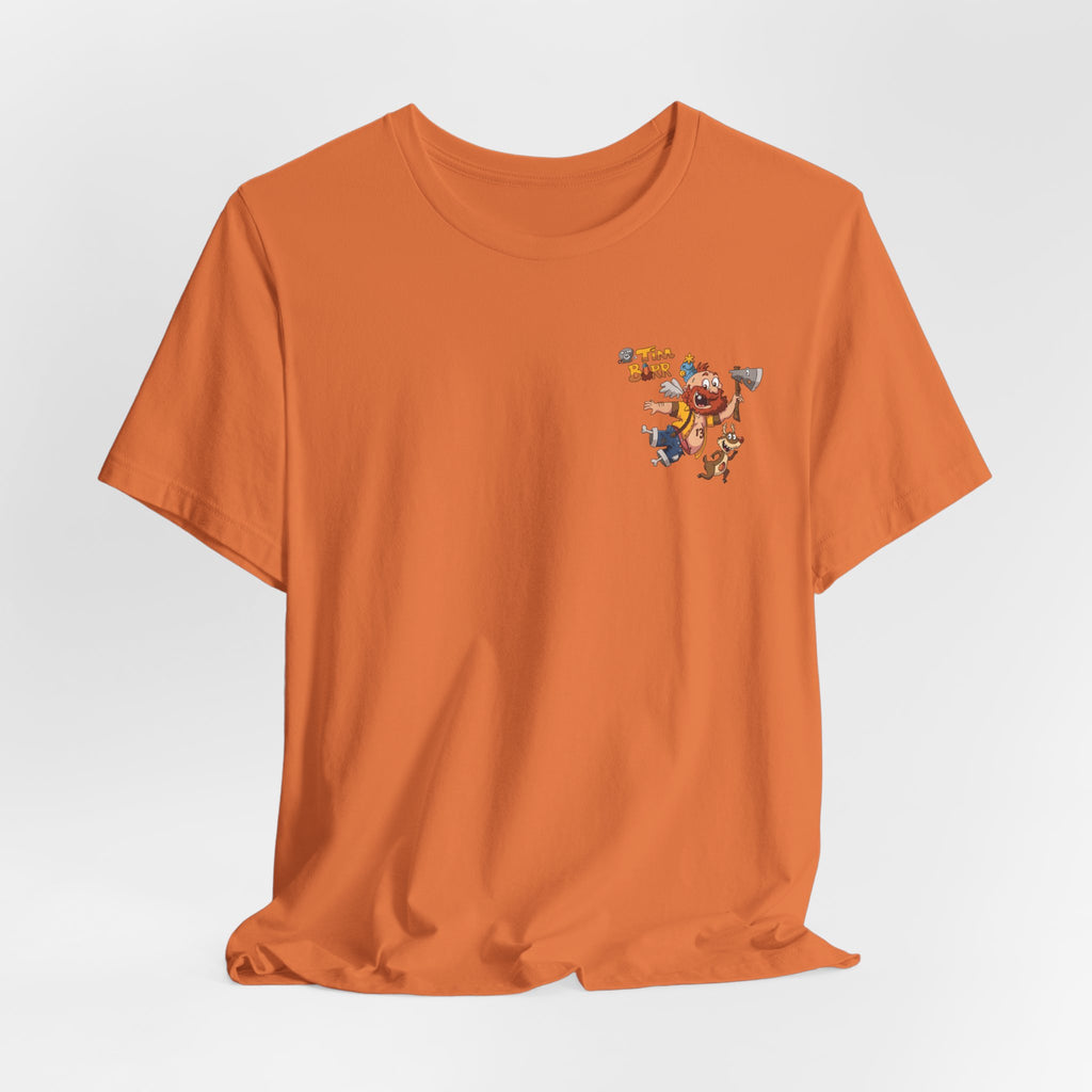 Tim Burr Graphic Tee – Lumberjack Cartoon T‑Shirt