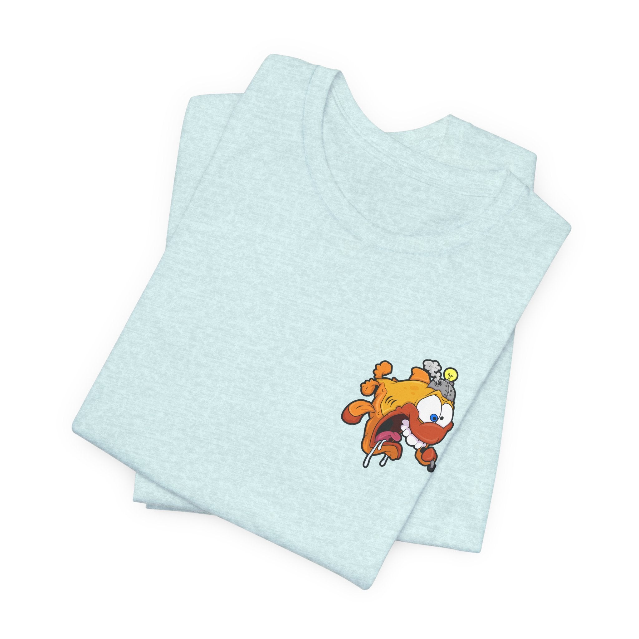 Jellyfish Attack Graphic Tee — Fun Cartoon Surfing Fish Shirt