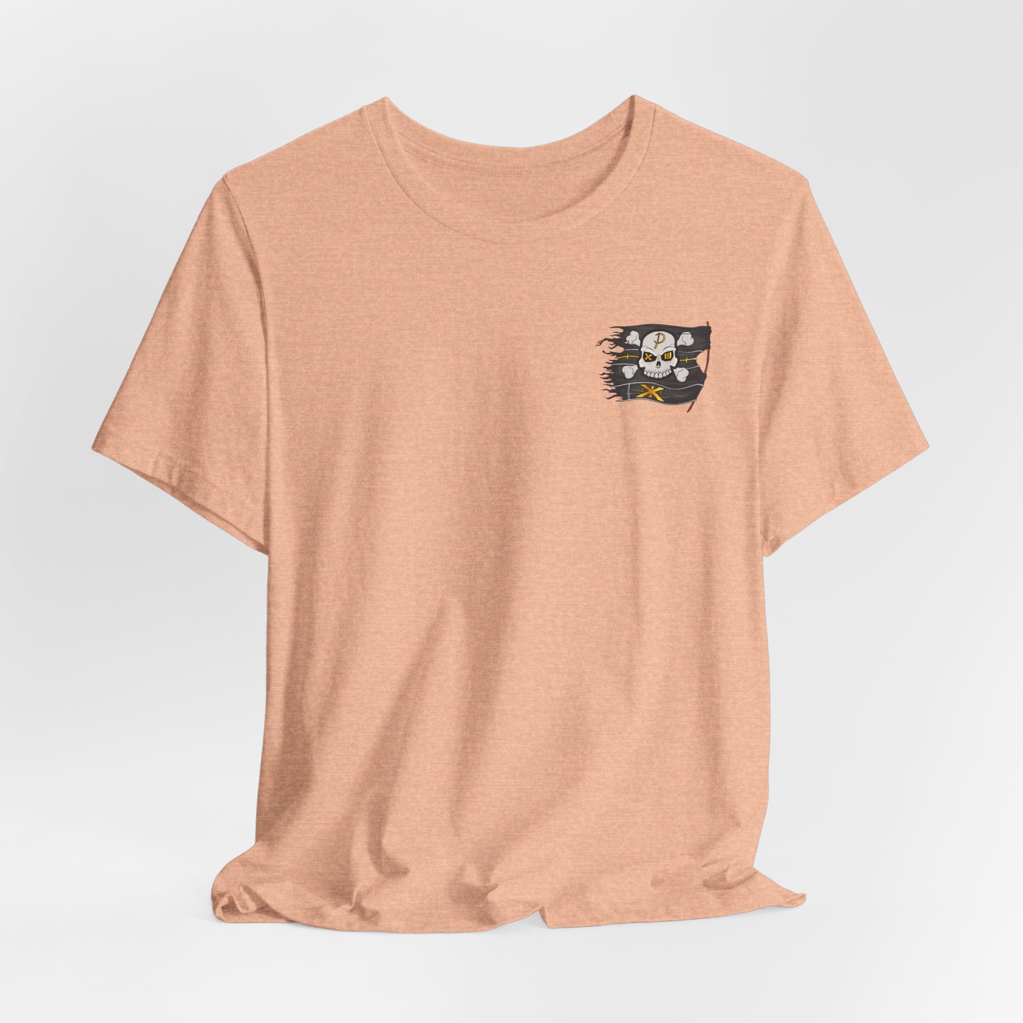Pirate Skull Flag Tee — Distressed Jolly Roger Graphic T-Shirt