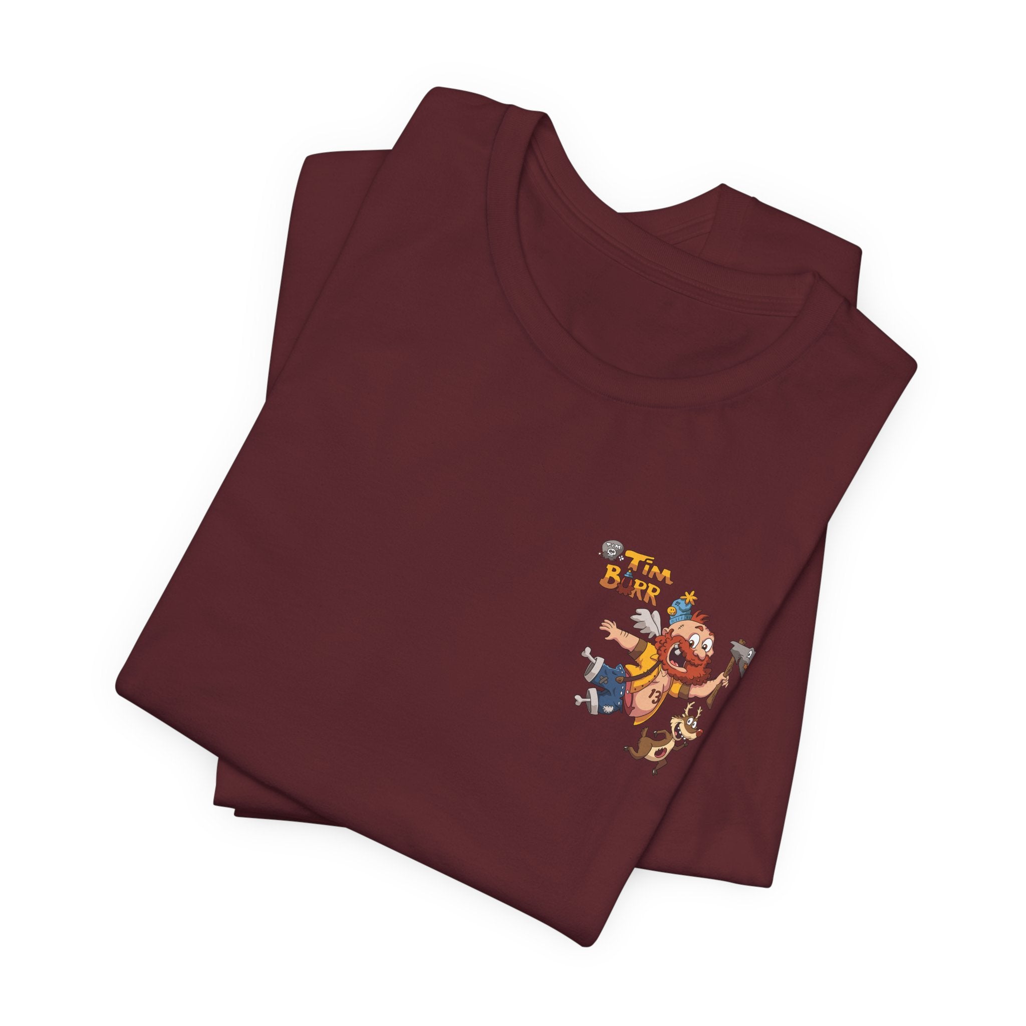 Tim Burr Graphic Tee – Lumberjack Cartoon T‑Shirt