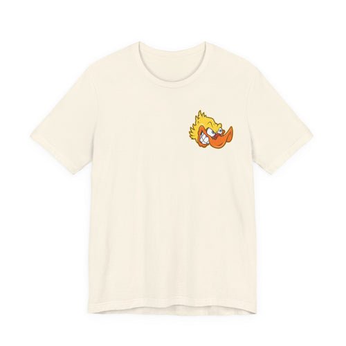 Duck Graphic Tee — Playful Retro Duck Cartoon Short Sleeve Shirt