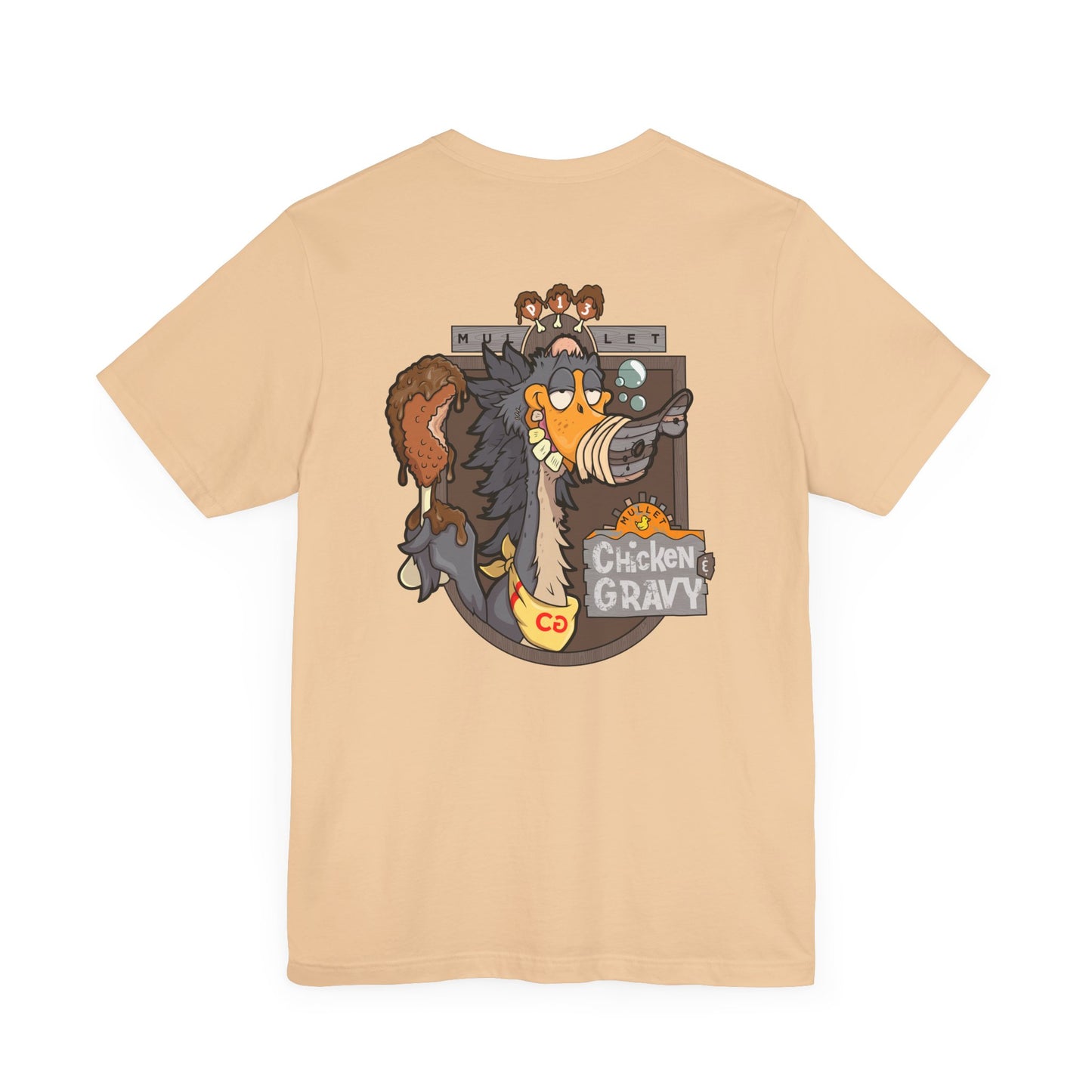 Funny Chicken and Gravy Unisex Tee, Humor T-Shirt, Gift for Food Lovers, Casual Wear, Unique Graphic Tee