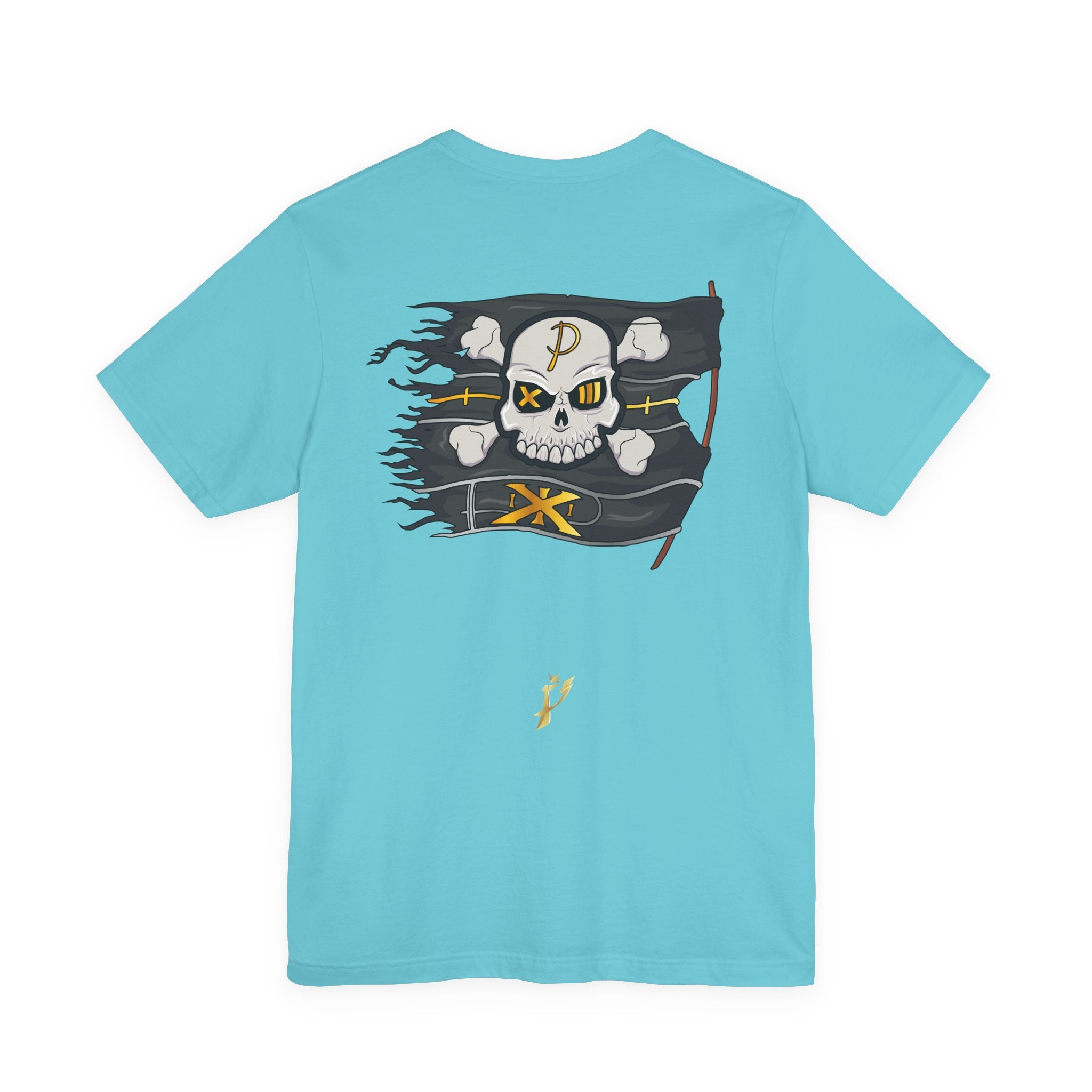 Pirate Skull Flag Tee — Distressed Jolly Roger Graphic T-Shirt