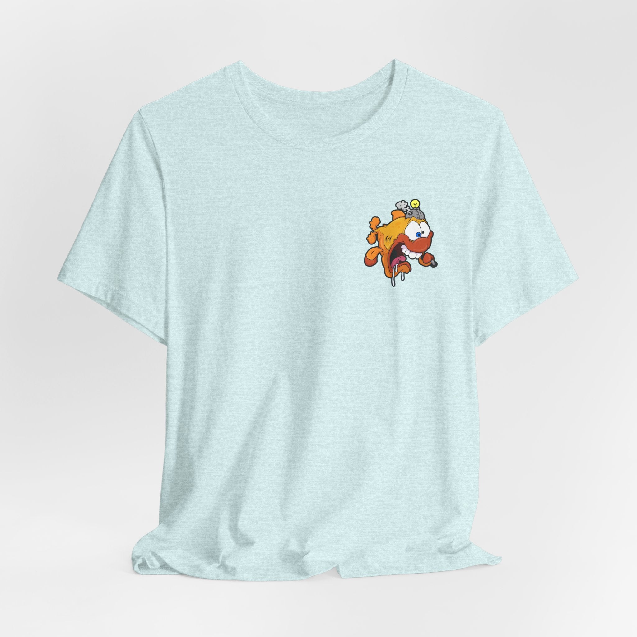 Jellyfish Attack Graphic Tee — Fun Cartoon Surfing Fish Shirt