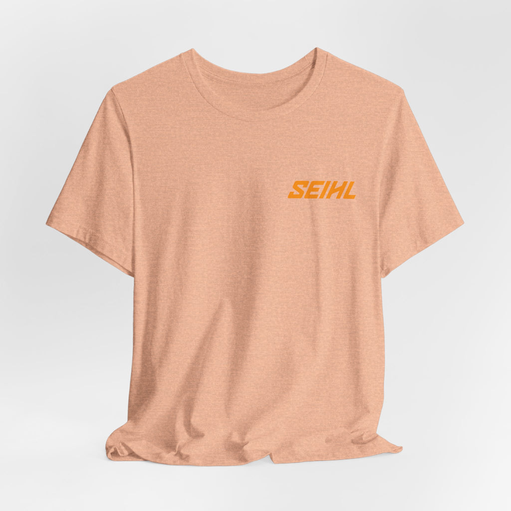Chainsaw Seihl Cartoon Tee — 'SEIHL' Graphic Short Sleeve T-Shirt