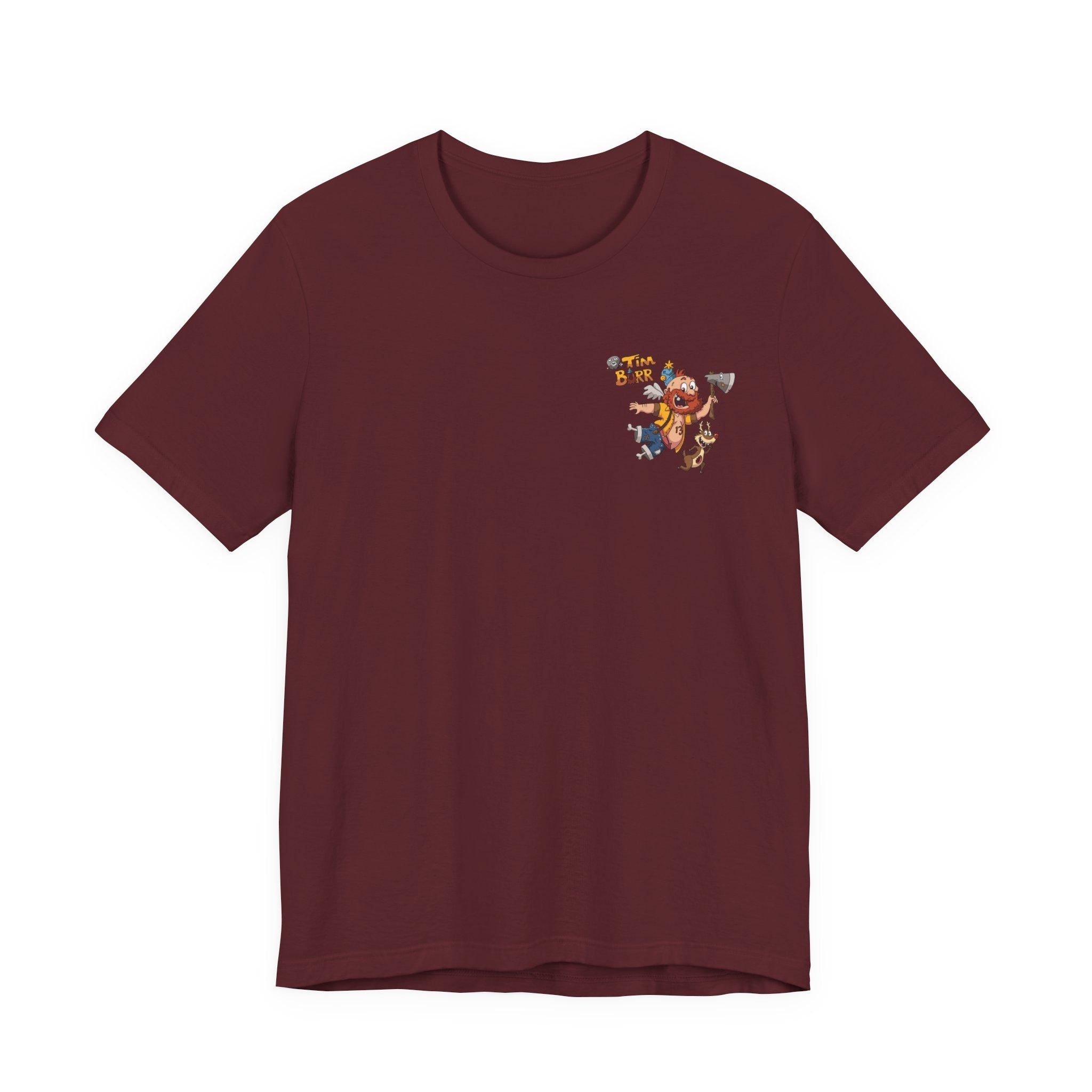 Tim Burr Graphic Tee – Lumberjack Cartoon T‑Shirt
