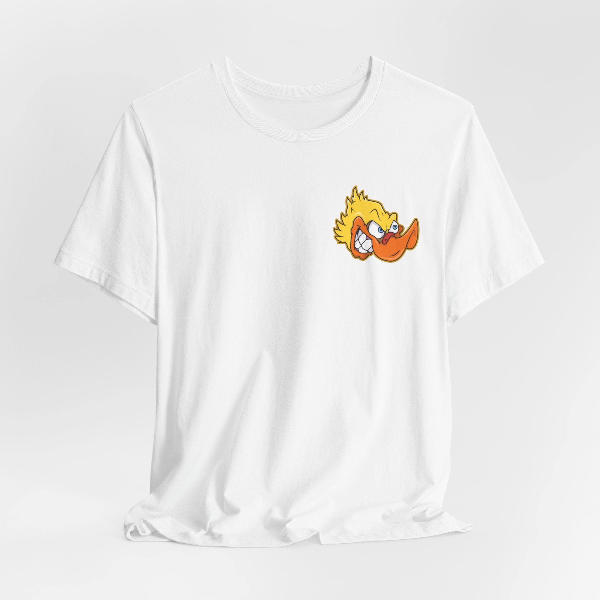 Duck Graphic Tee — Playful Retro Duck Cartoon Short Sleeve Shirt