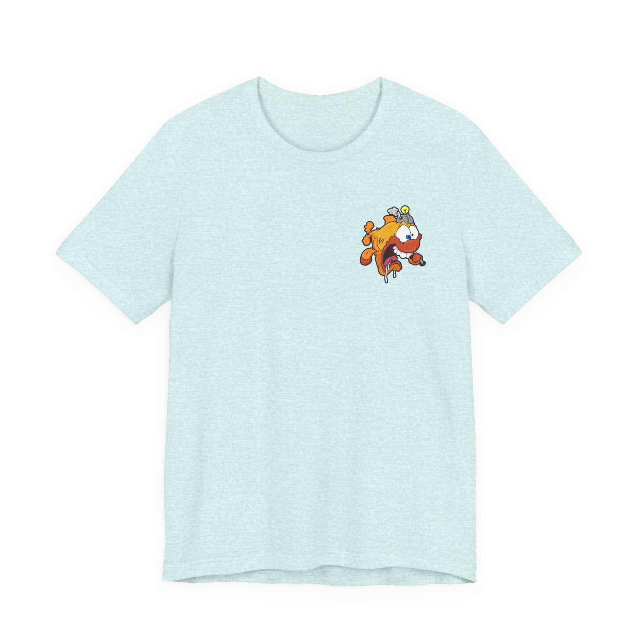 Jellyfish Attack Graphic Tee — Fun Cartoon Surfing Fish Shirt