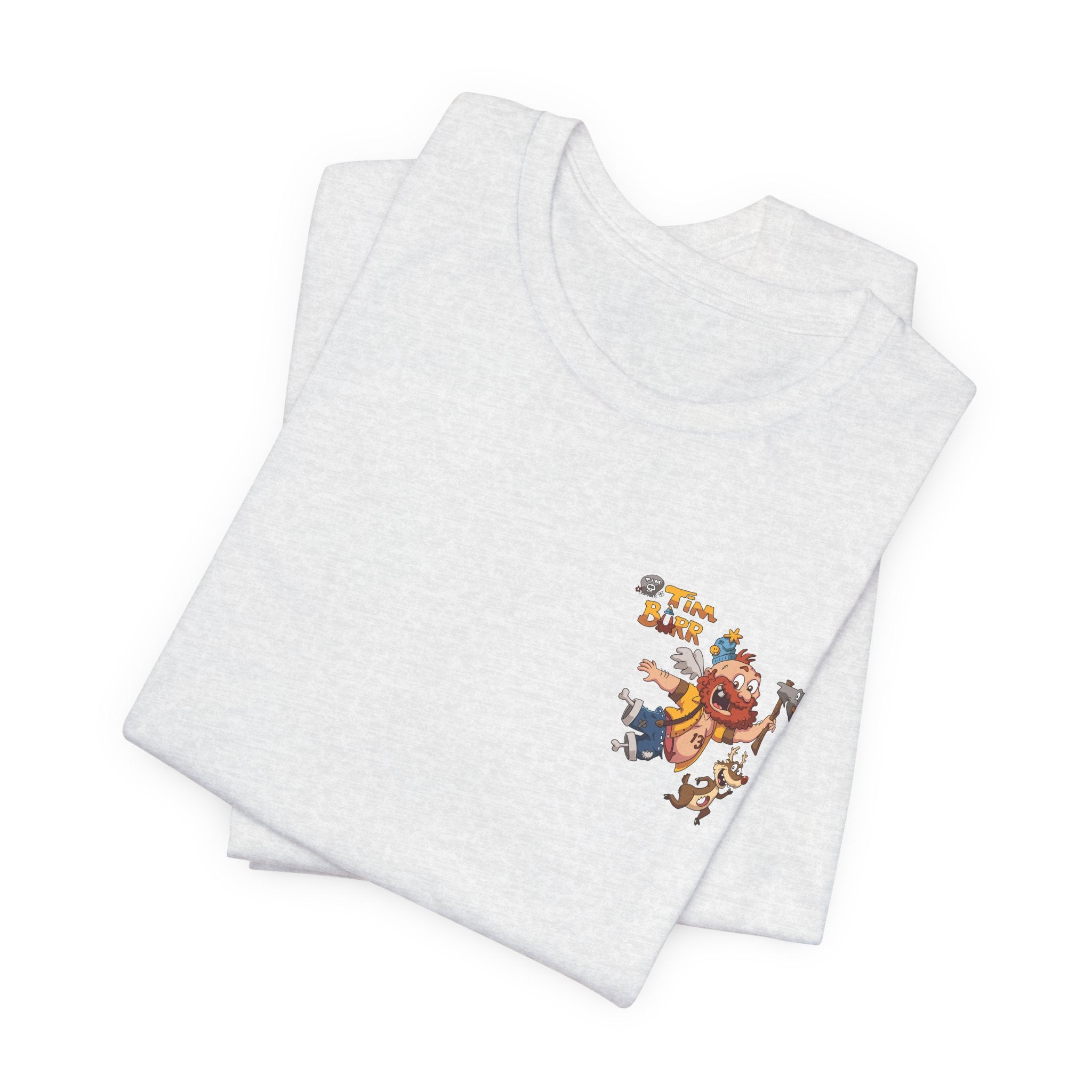 Tim Burr Graphic Tee – Lumberjack Cartoon T‑Shirt