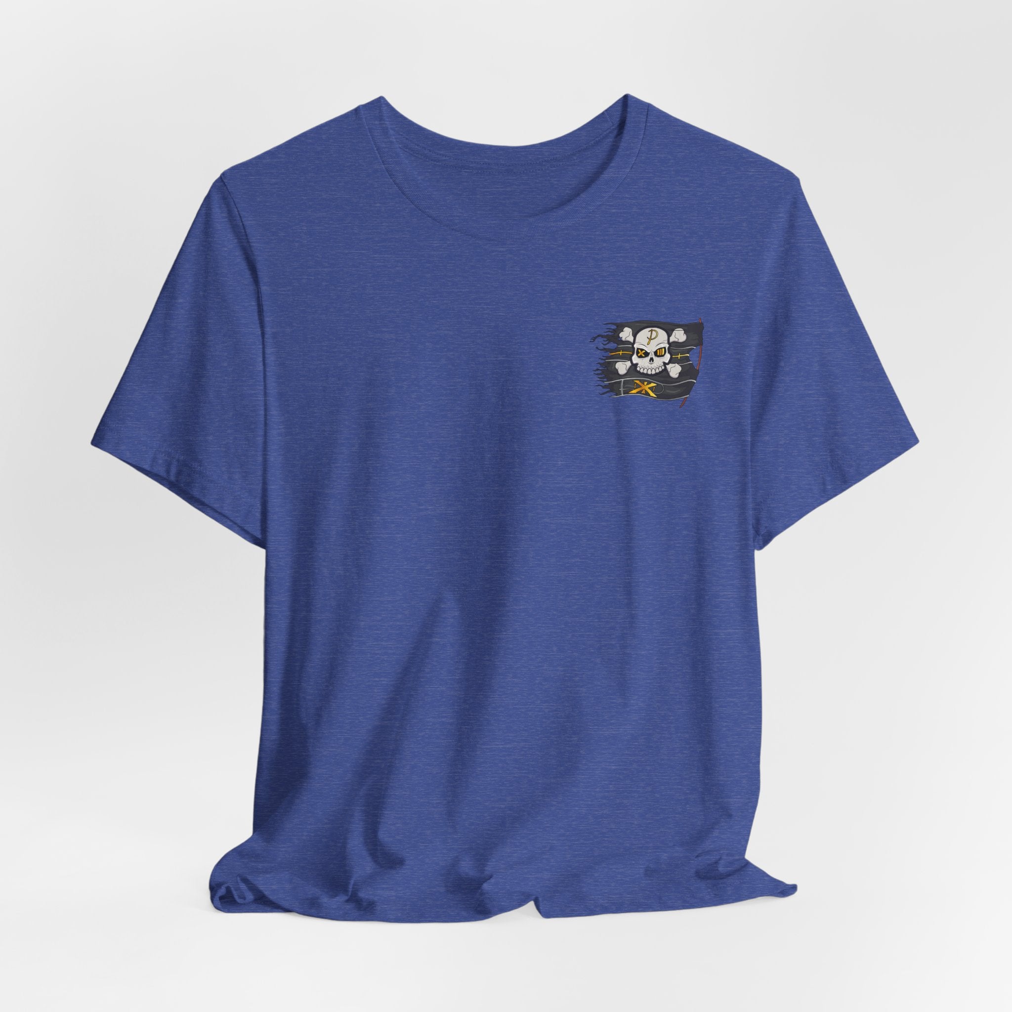 Pirate Skull Flag Tee — Distressed Jolly Roger Graphic T-Shirt