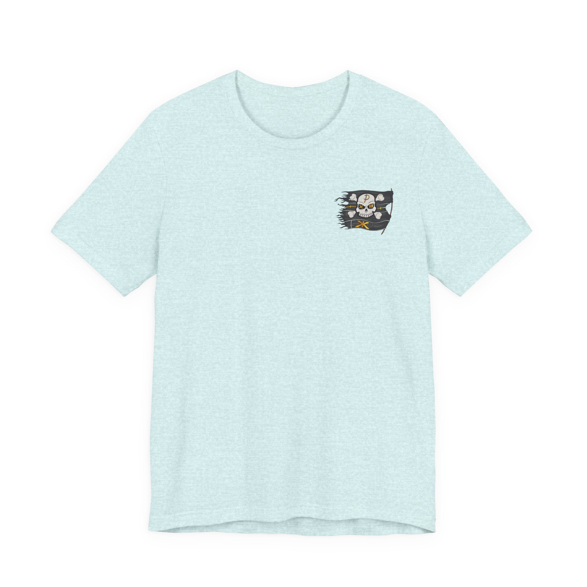 Pirate Skull Flag Tee — Distressed Jolly Roger Graphic T-Shirt