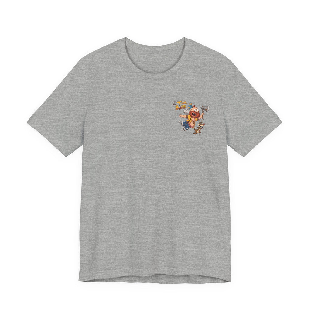 Tim Burr Graphic Tee – Lumberjack Cartoon T‑Shirt