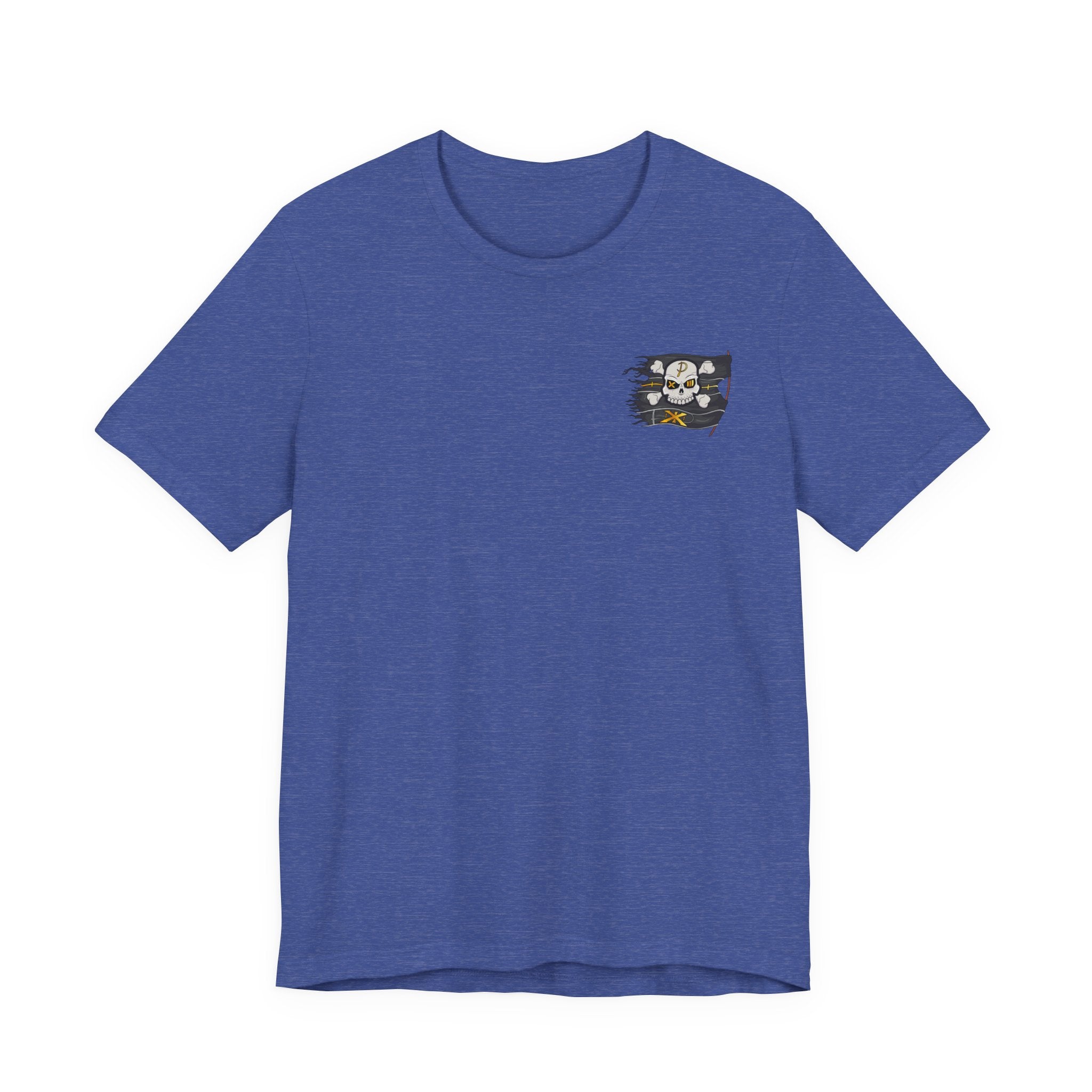 Pirate Skull Flag Tee — Distressed Jolly Roger Graphic T-Shirt