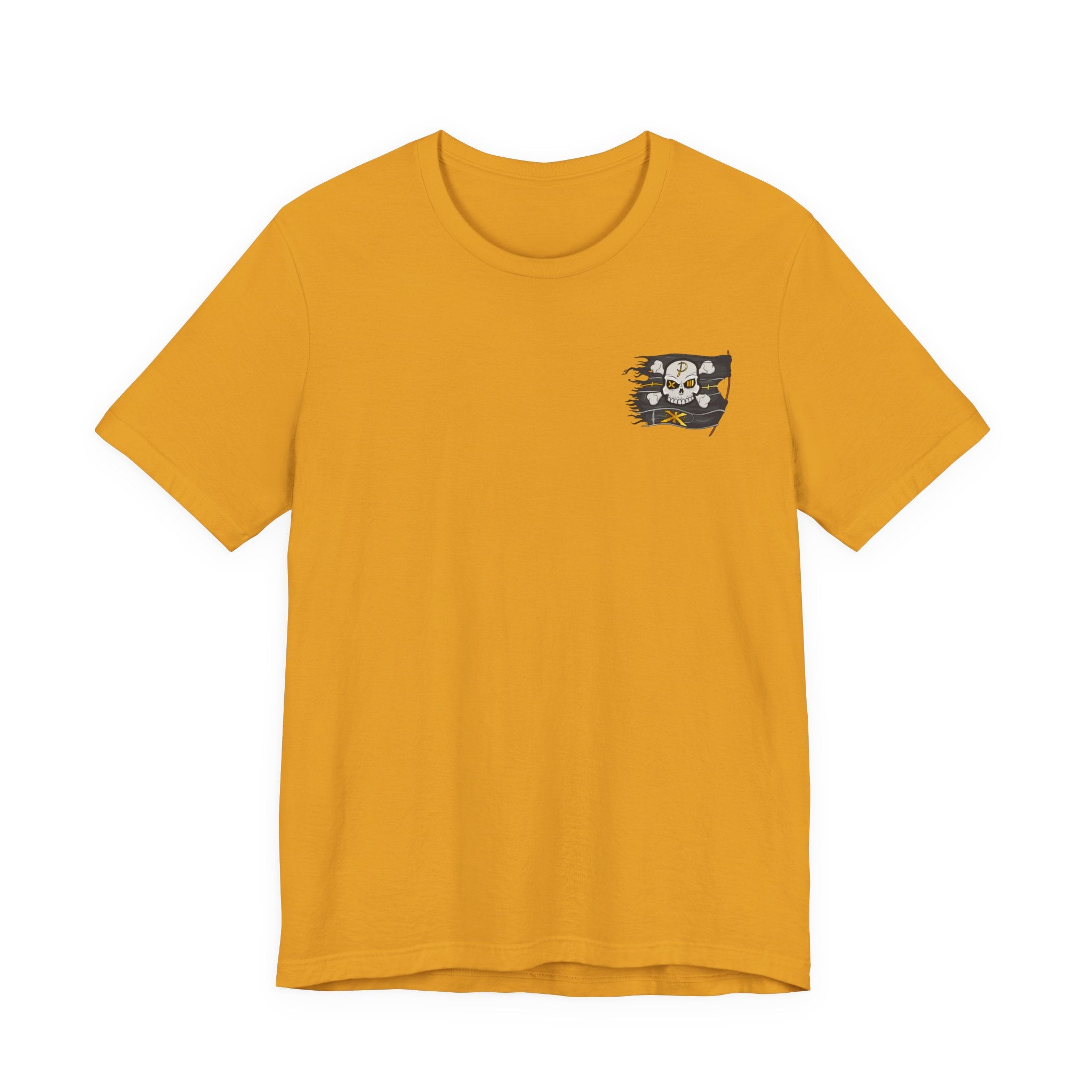 Pirate Skull Flag Tee — Distressed Jolly Roger Graphic T-Shirt