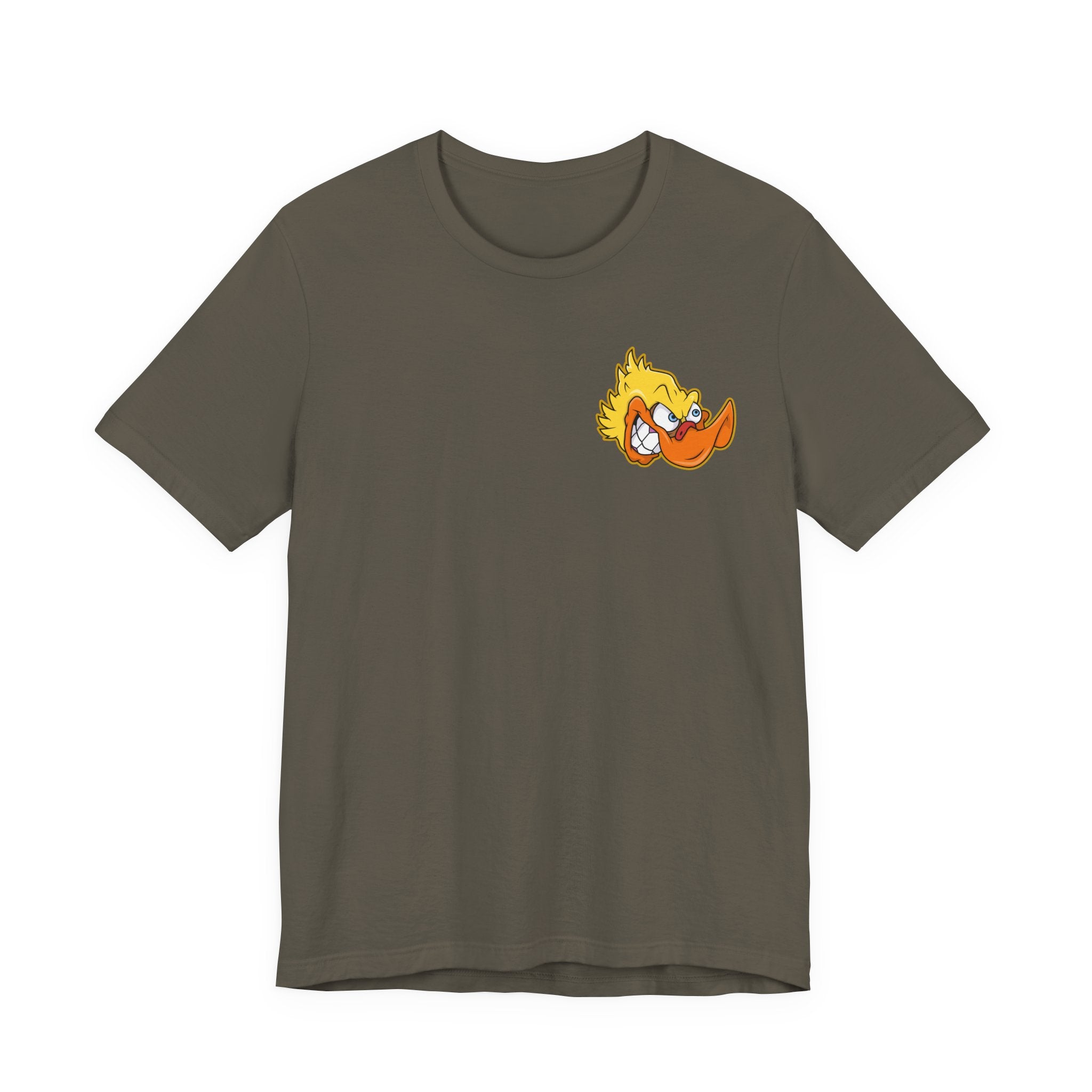 Duck Graphic Tee — Playful Retro Duck Cartoon Short Sleeve Shirt