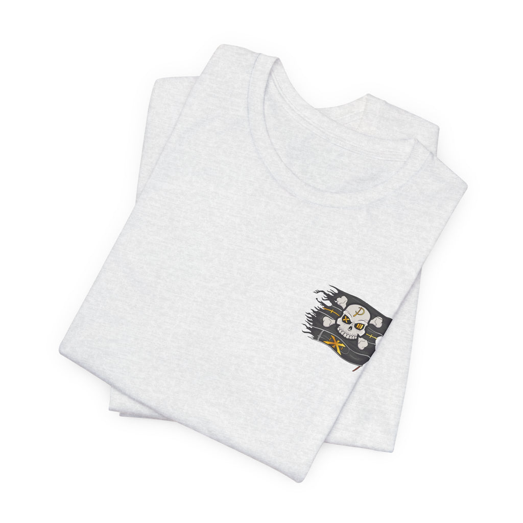 Pirate Skull Flag Tee — Distressed Jolly Roger Graphic T-Shirt