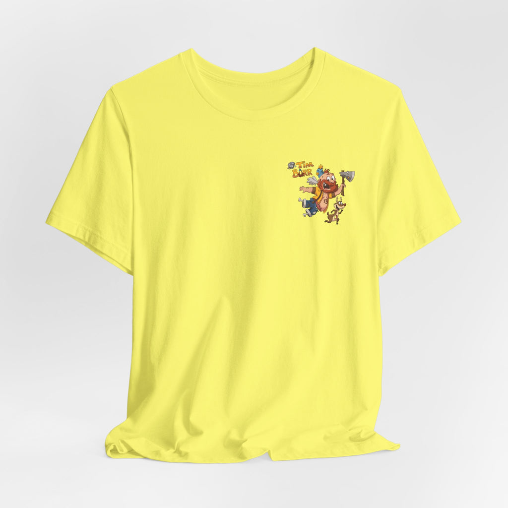 Tim Burr Graphic Tee – Lumberjack Cartoon T‑Shirt
