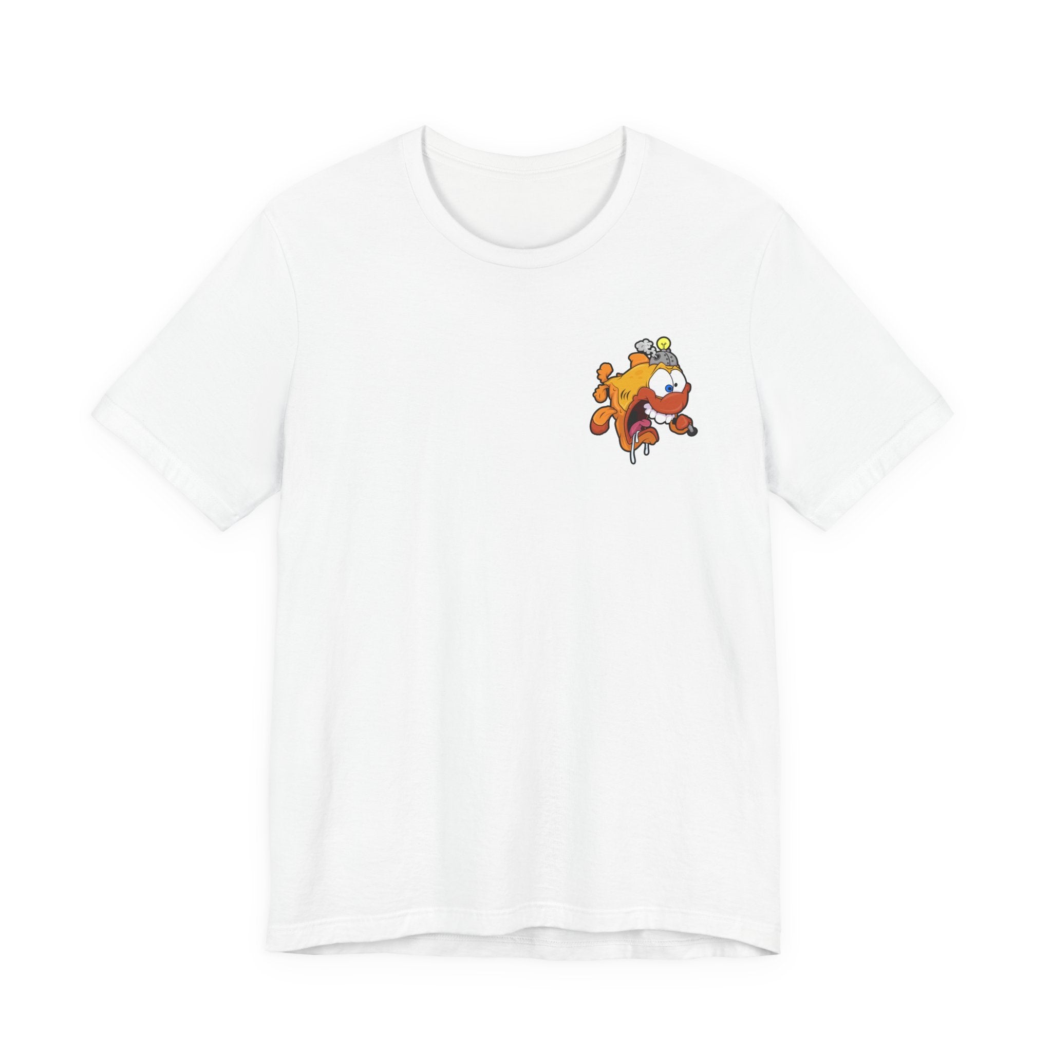 Jellyfish Attack Graphic Tee — Fun Cartoon Surfing Fish Shirt