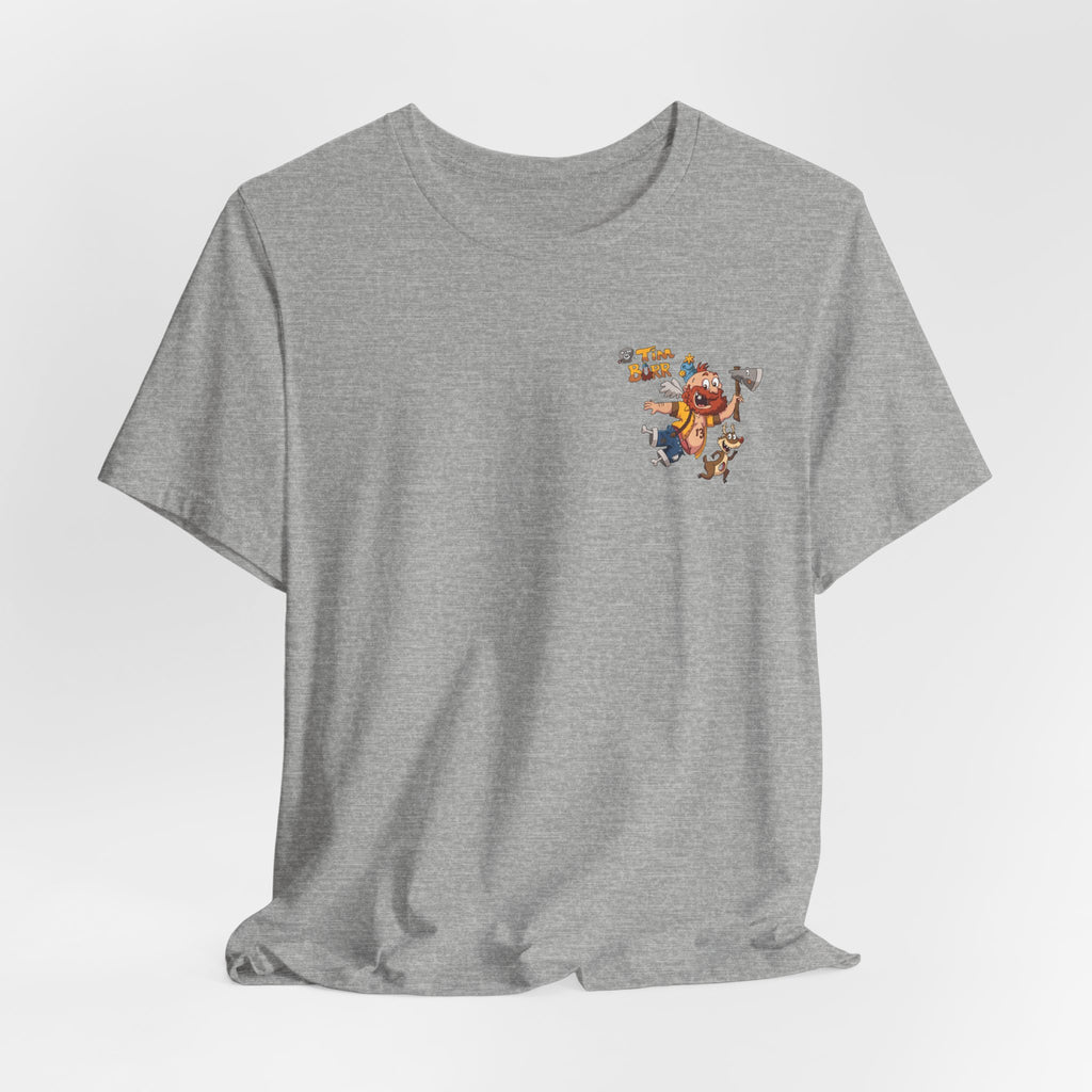 Tim Burr Graphic Tee – Lumberjack Cartoon T‑Shirt