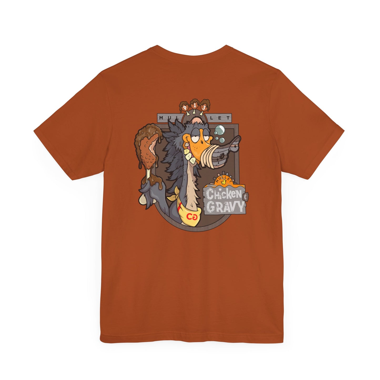 Funny Chicken and Gravy Unisex Tee, Humor T-Shirt, Gift for Food Lovers, Casual Wear, Unique Graphic Tee