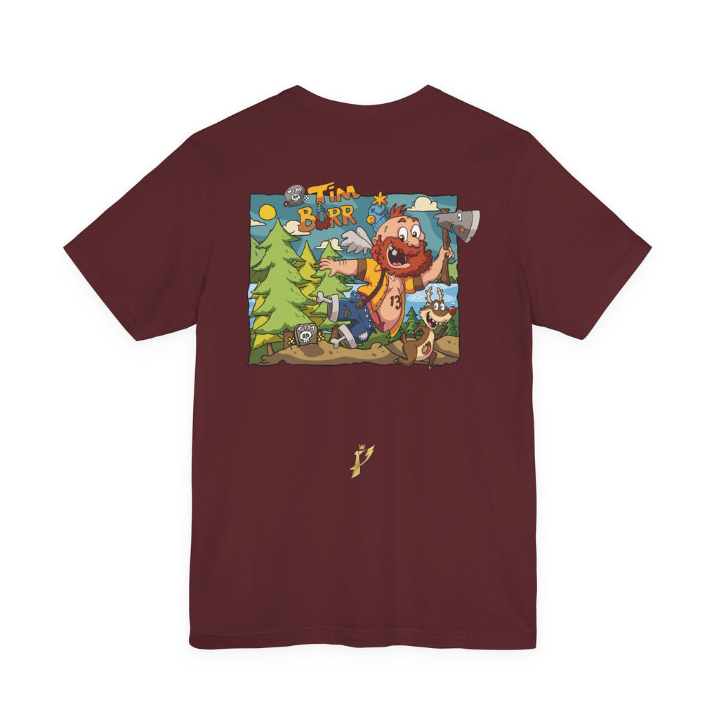 Tim Burr Graphic Tee – Lumberjack Cartoon T‑Shirt