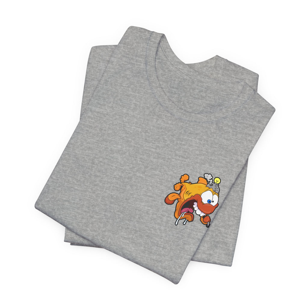 Jellyfish Attack Graphic Tee — Fun Cartoon Surfing Fish Shirt