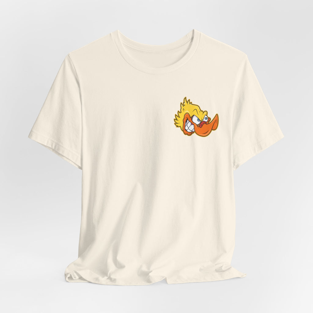 Duck Graphic Tee — Playful Retro Duck Cartoon Short Sleeve Shirt