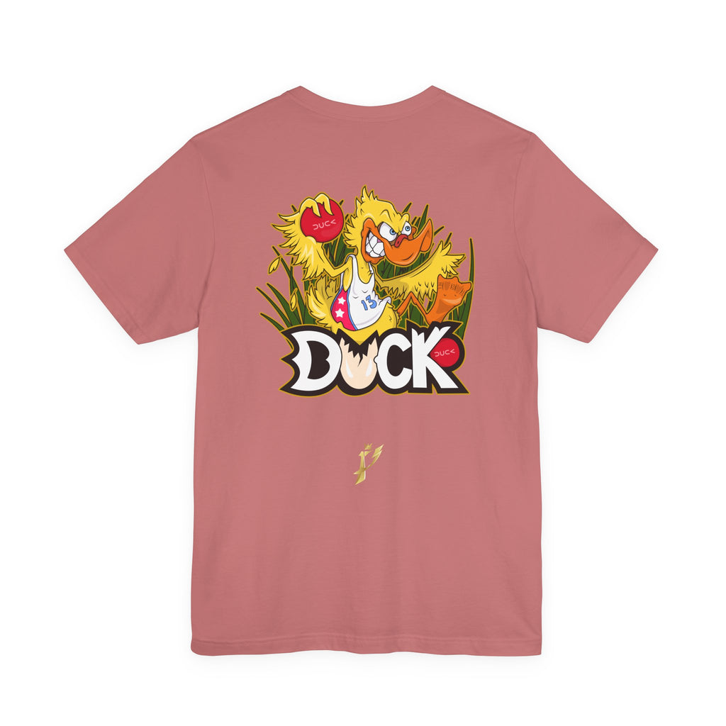 Duck Graphic Tee — Playful Retro Duck Cartoon Short Sleeve Shirt