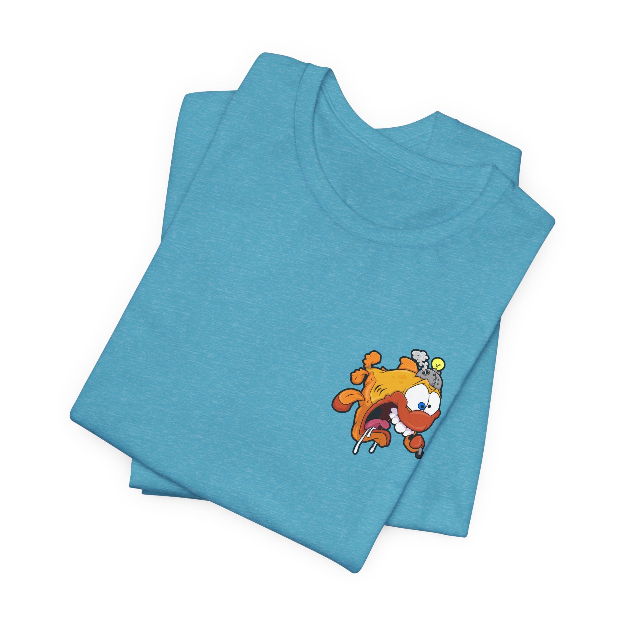 Jellyfish Attack Graphic Tee — Fun Cartoon Surfing Fish Shirt