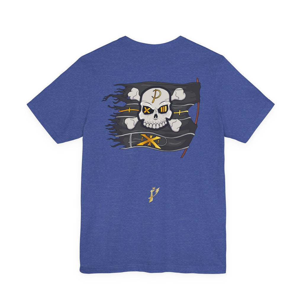 Pirate Skull Flag Tee — Distressed Jolly Roger Graphic T-Shirt