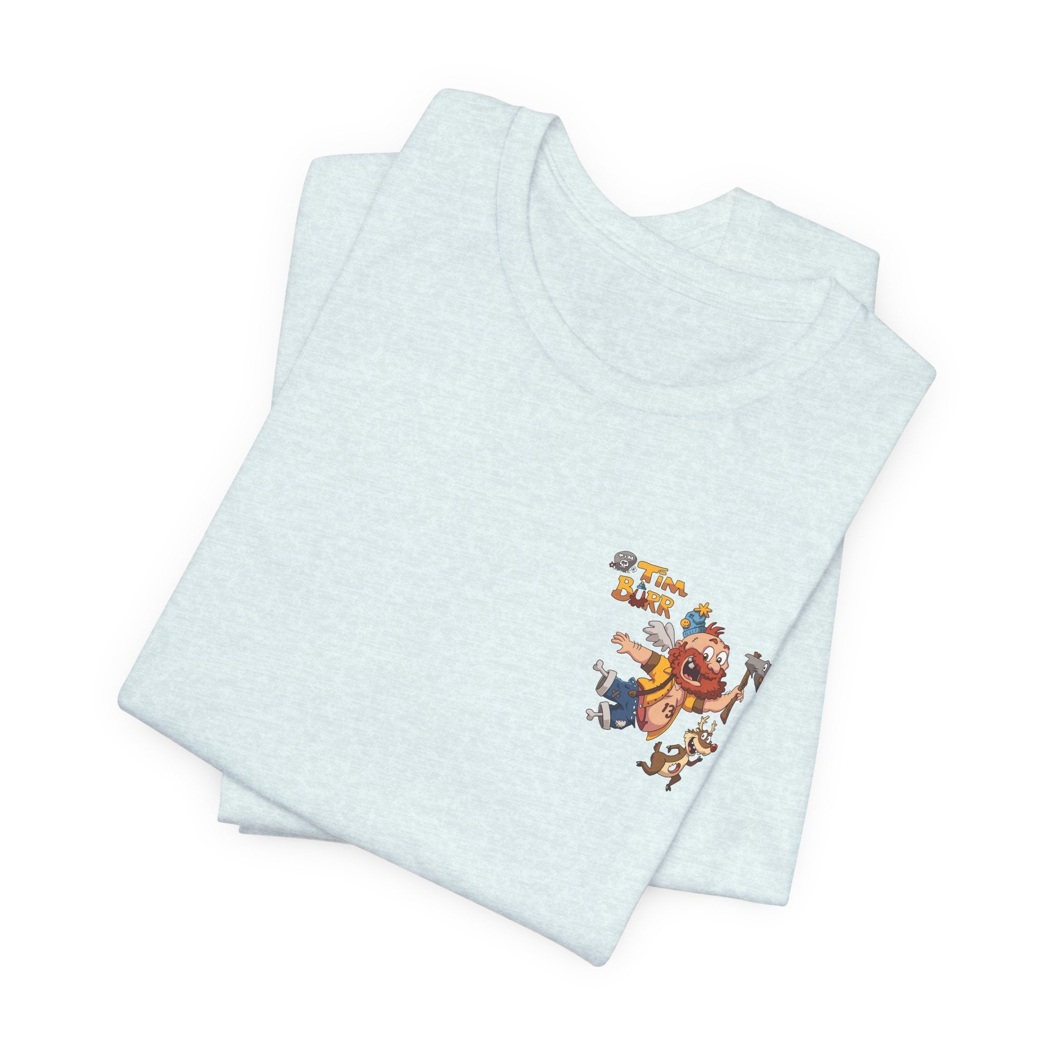 Tim Burr Graphic Tee – Lumberjack Cartoon T‑Shirt