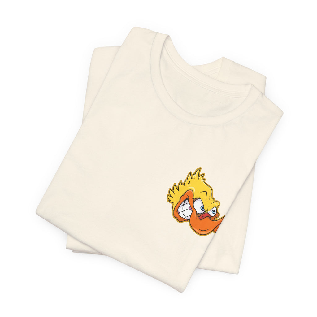 Duck Graphic Tee — Playful Retro Duck Cartoon Short Sleeve Shirt