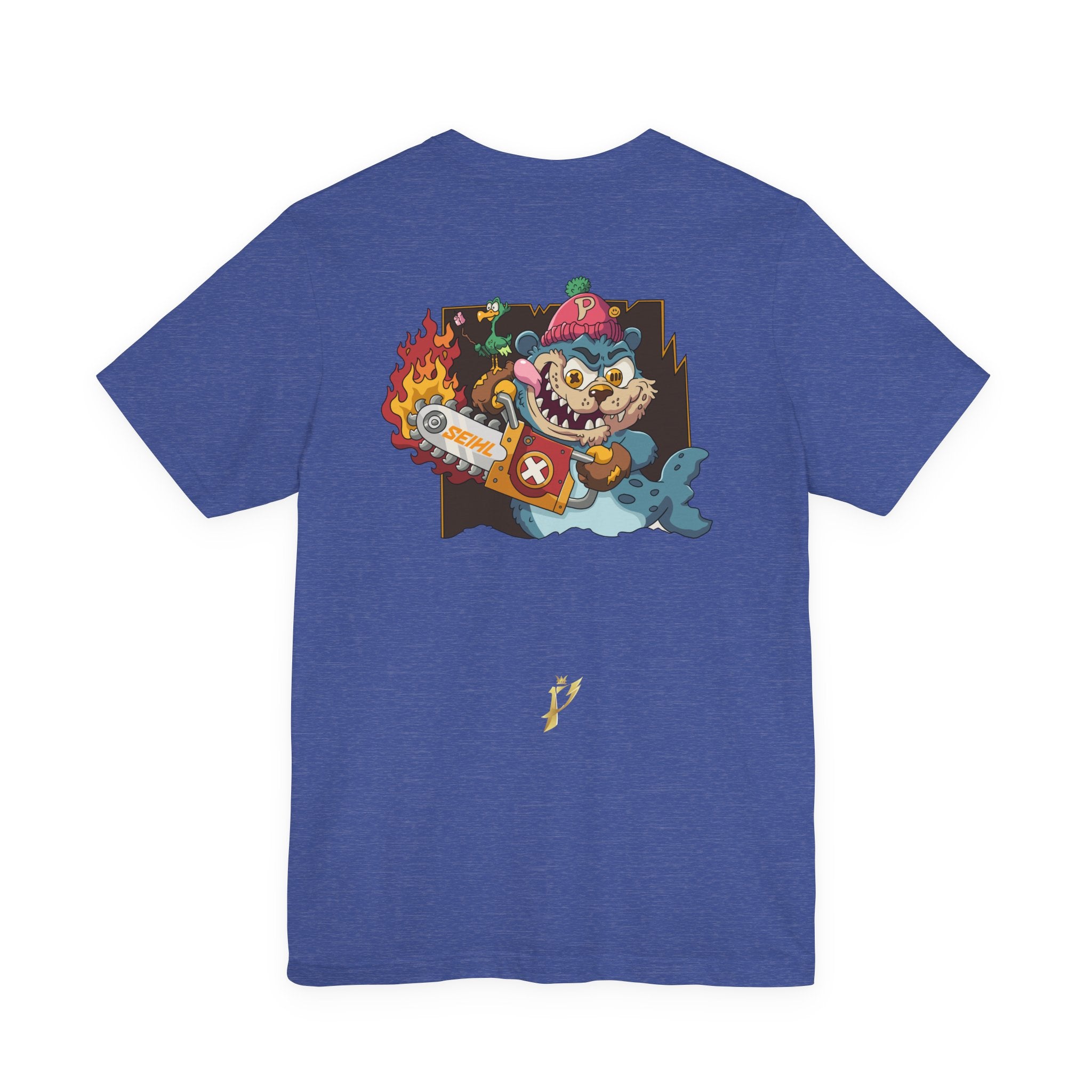 Chainsaw Seihl Cartoon Tee — 'SEIHL' Graphic Short Sleeve T-Shirt