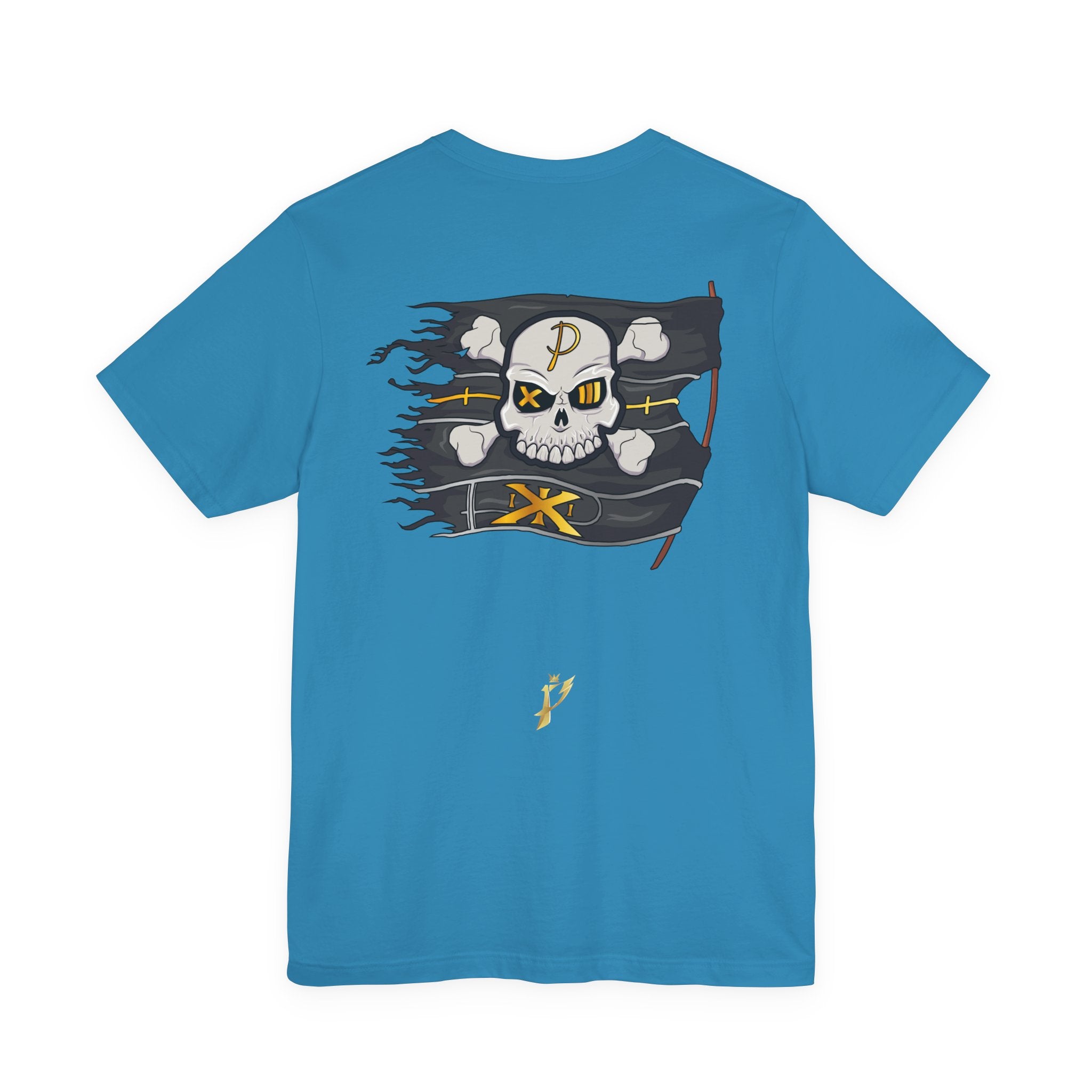 Pirate Skull Flag Tee — Distressed Jolly Roger Graphic T-Shirt