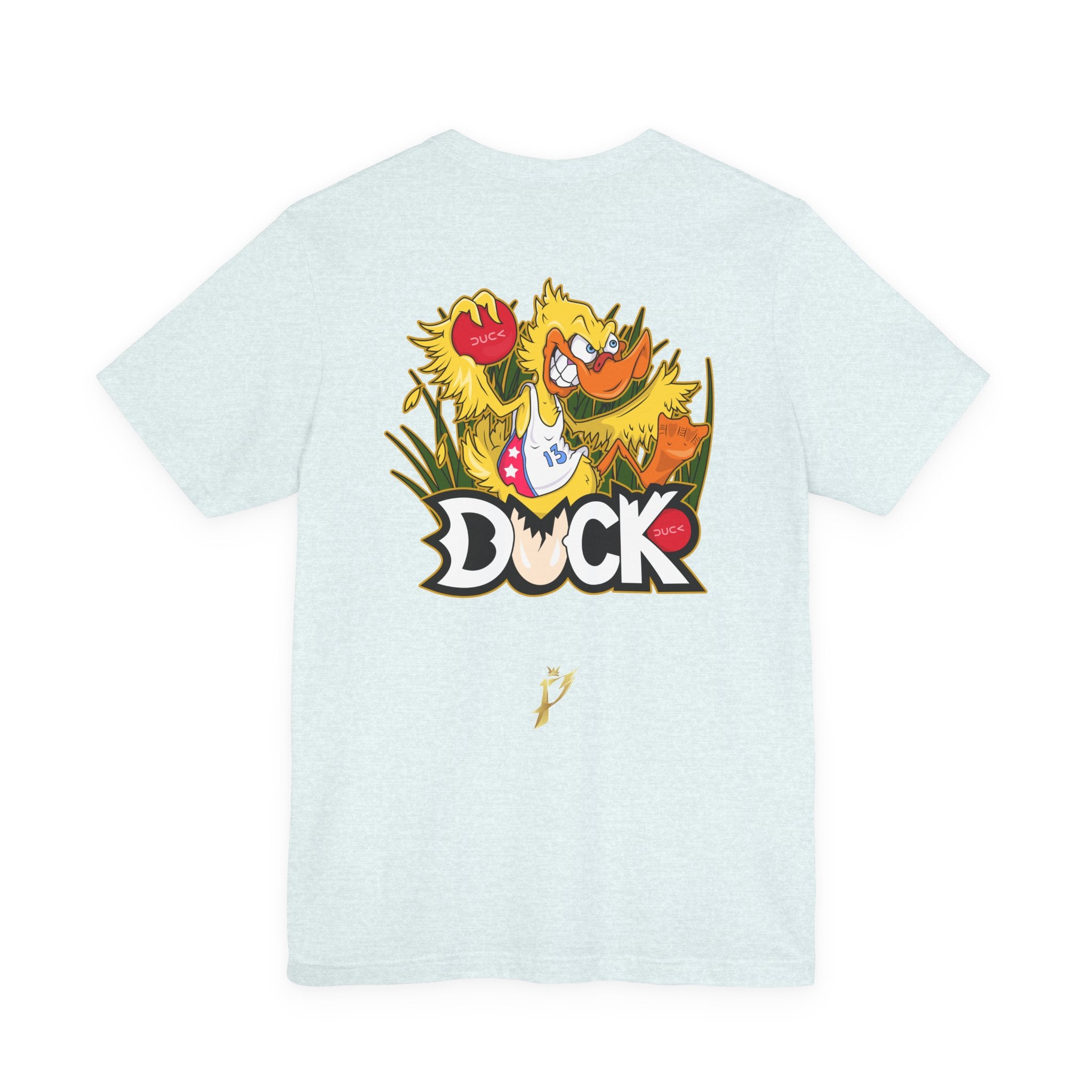 Duck Graphic Tee — Playful Retro Duck Cartoon Short Sleeve Shirt