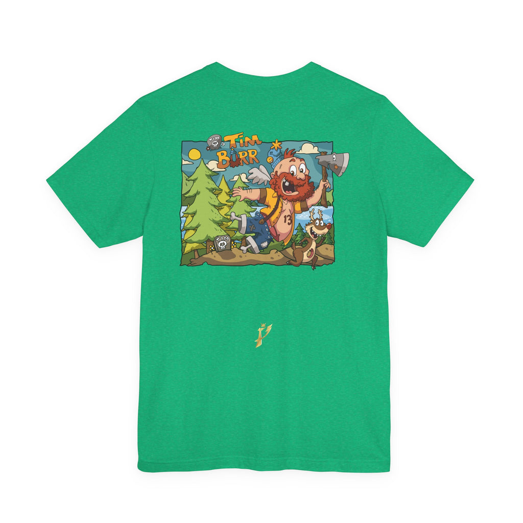 Tim Burr Graphic Tee – Lumberjack Cartoon T‑Shirt