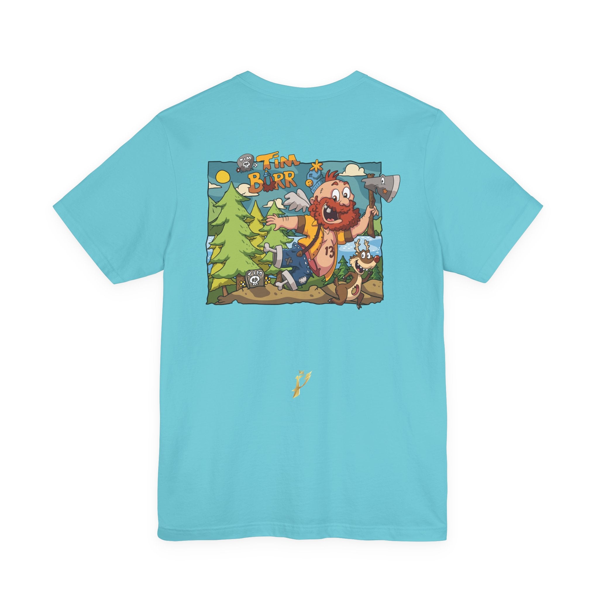 Tim Burr Graphic Tee – Lumberjack Cartoon T‑Shirt