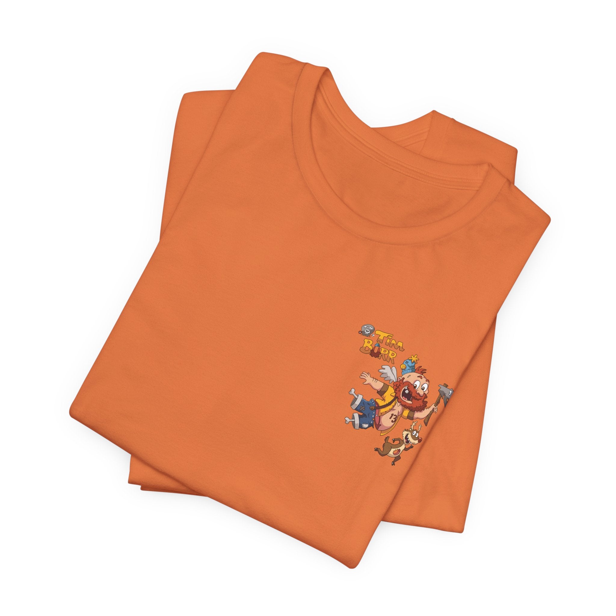Tim Burr Graphic Tee – Lumberjack Cartoon T‑Shirt
