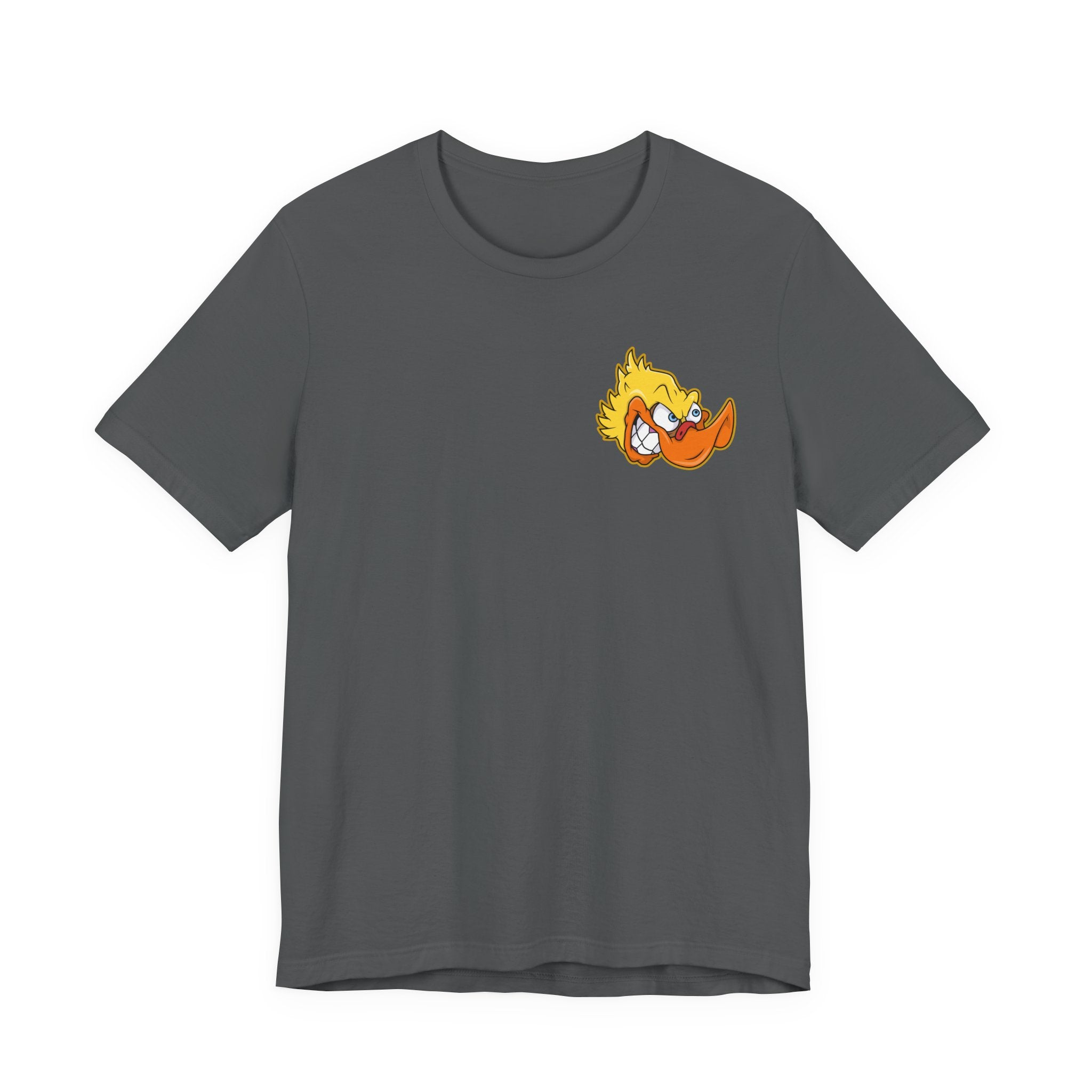 Duck Graphic Tee — Playful Retro Duck Cartoon Short Sleeve Shirt