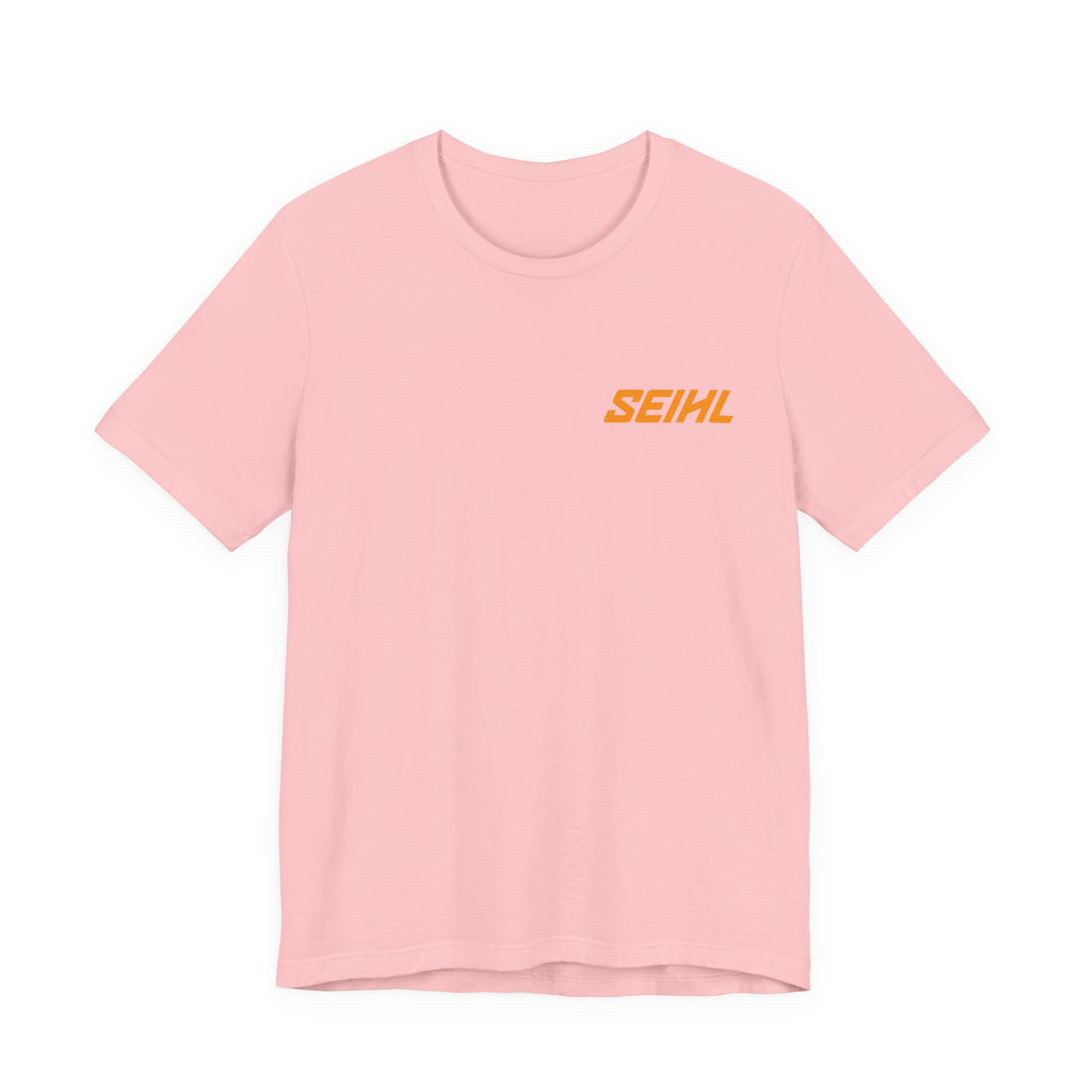 Chainsaw Seihl Cartoon Tee — 'SEIHL' Graphic Short Sleeve T-Shirt