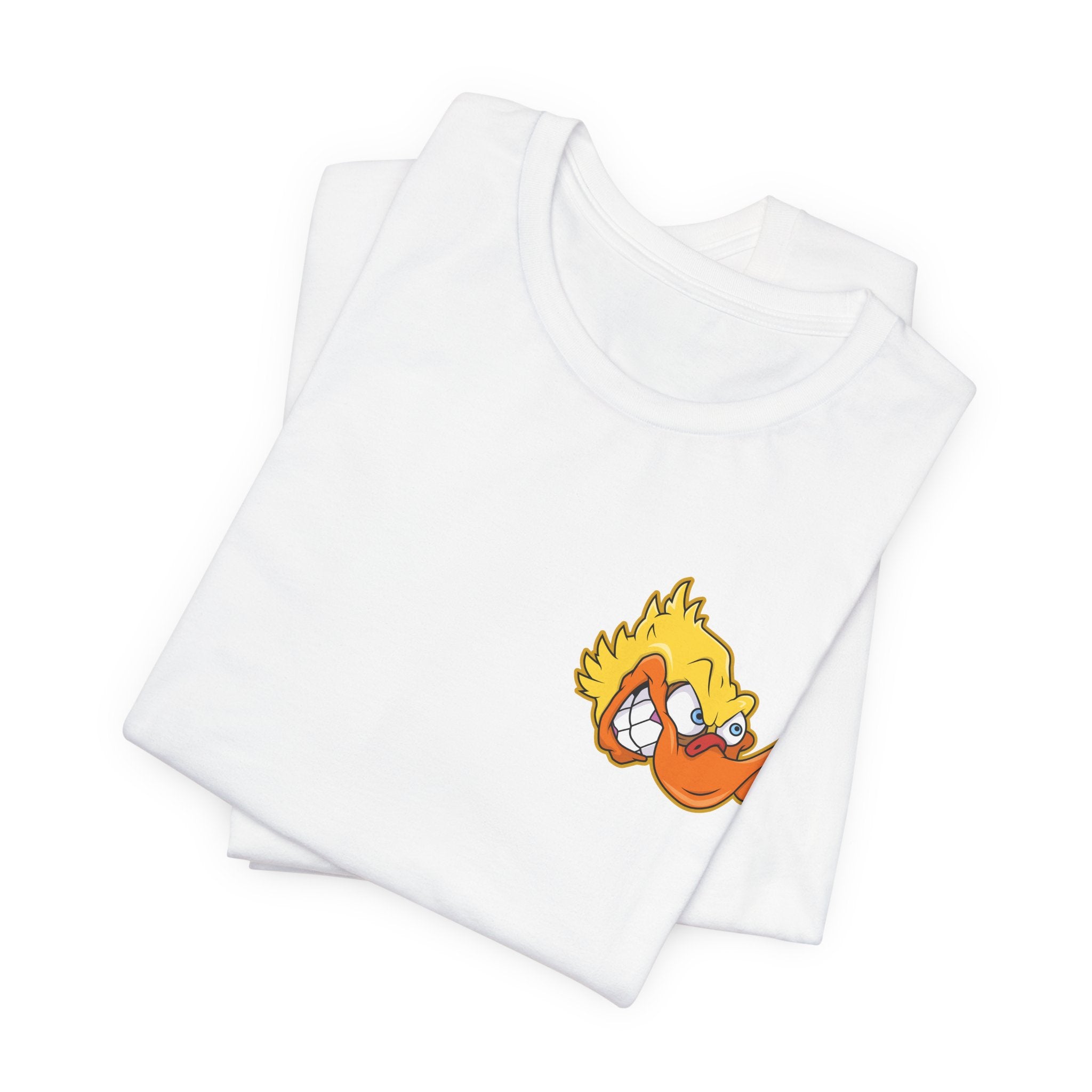 Duck Graphic Tee — Playful Retro Duck Cartoon Short Sleeve Shirt