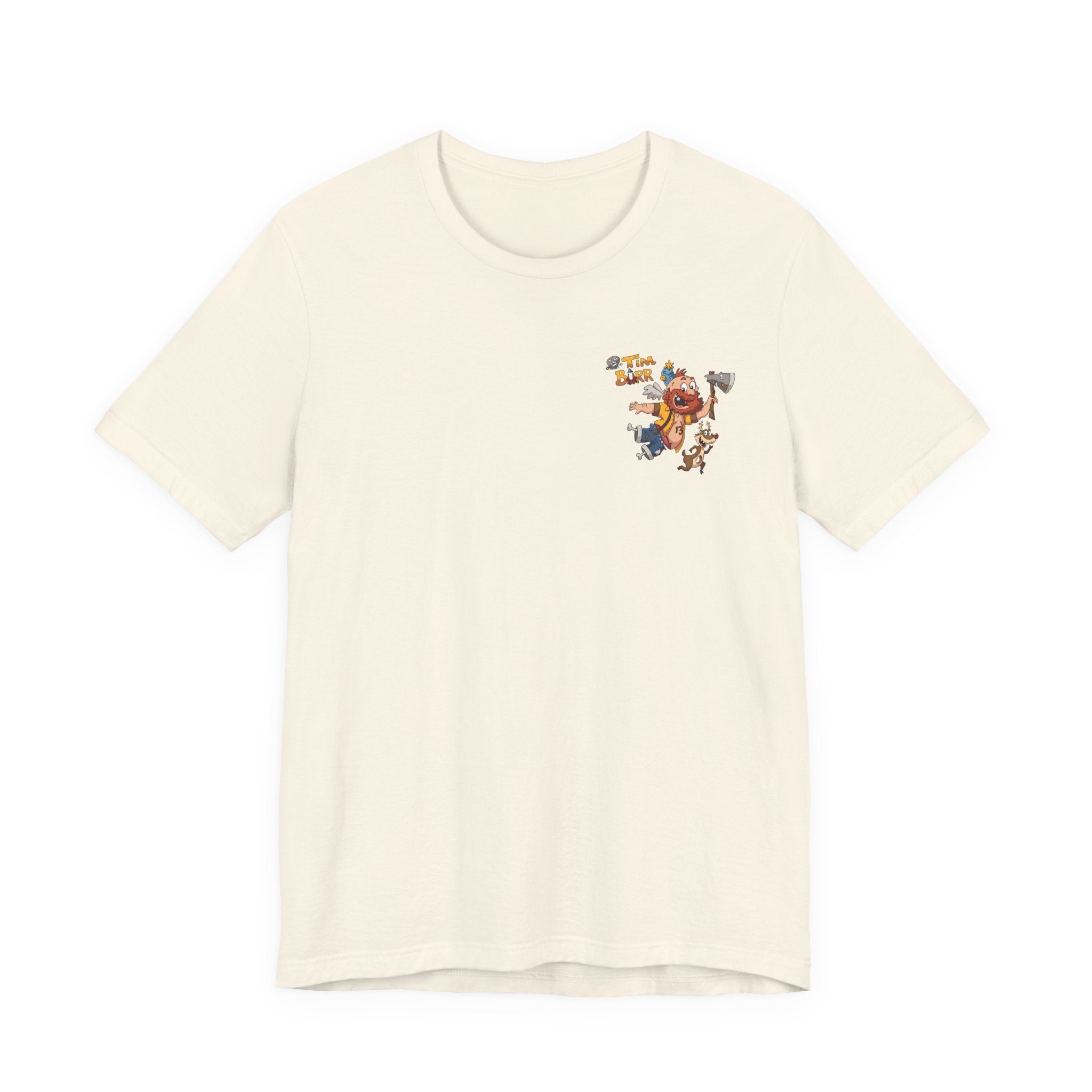 Tim Burr Graphic Tee – Lumberjack Cartoon T‑Shirt