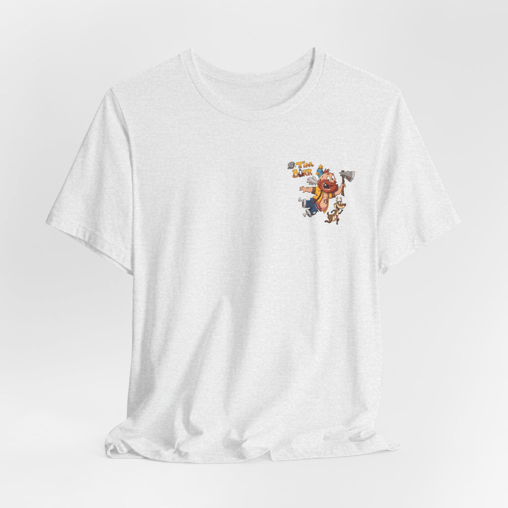 Tim Burr Graphic Tee – Lumberjack Cartoon T‑Shirt